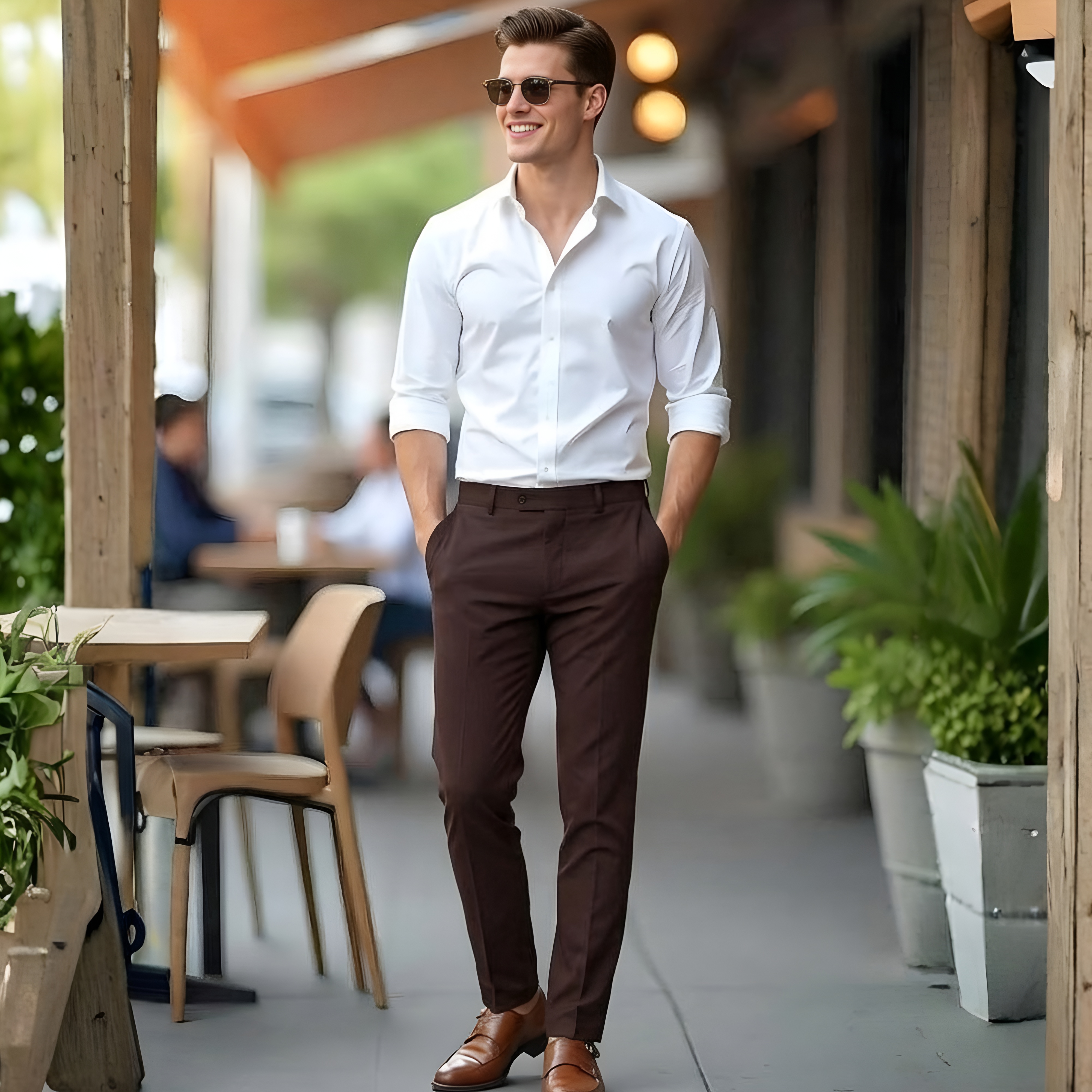 Stretchy Design Slim Fit Skinny Pants For Men