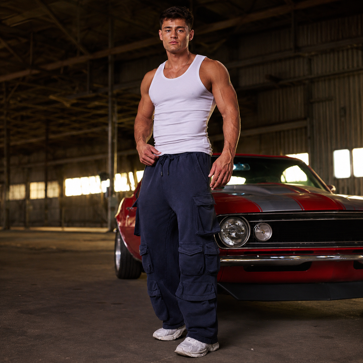 Casual Cargo Sweatpants With Pocket For Men