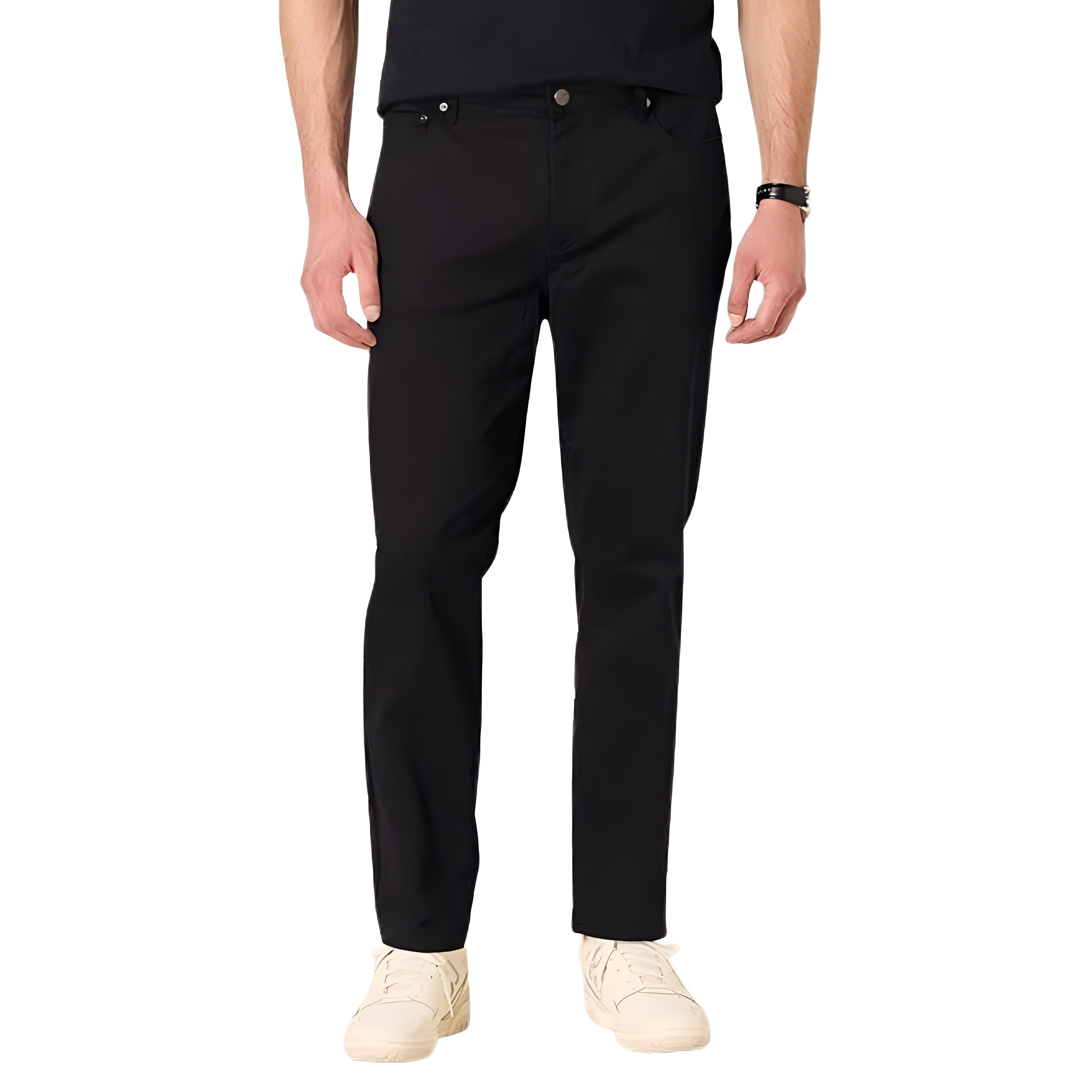 Stretch Twill Slim Fit Casual Pants With Five Pocket Design For Men