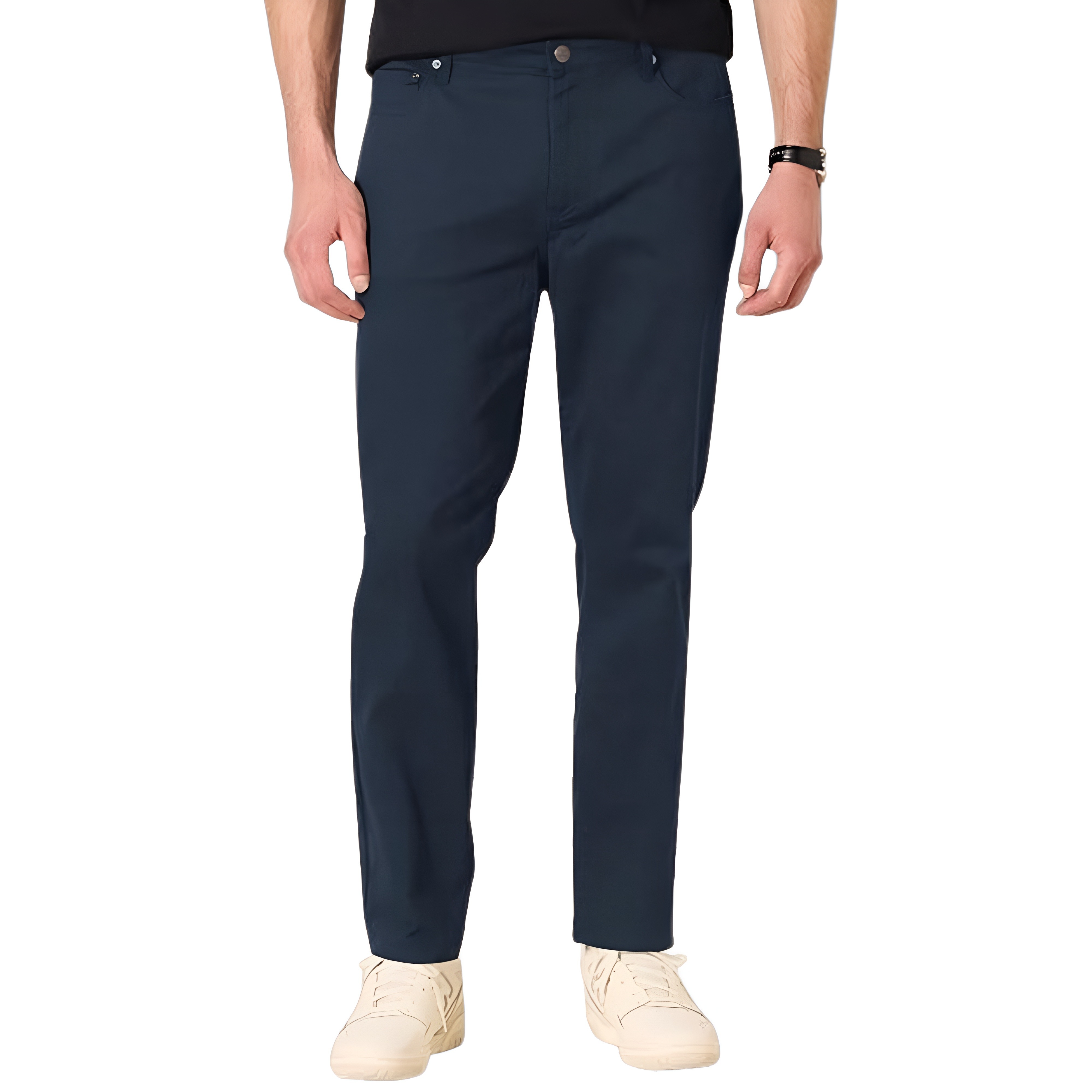 Stretch Twill Slim Fit Casual Pants With Five Pocket Design For Men