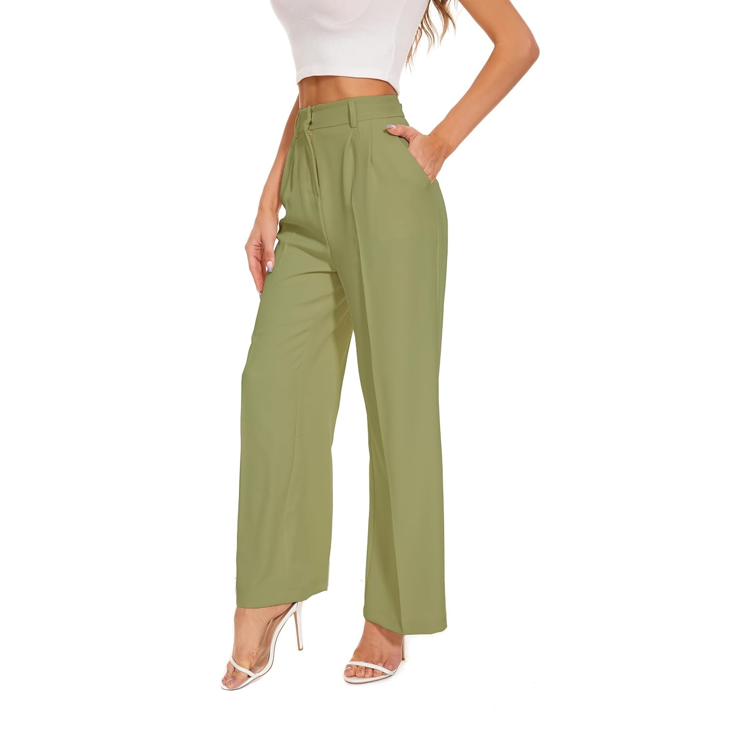Stretchy Loose Casual Pants With Elastic Waistband For Women
