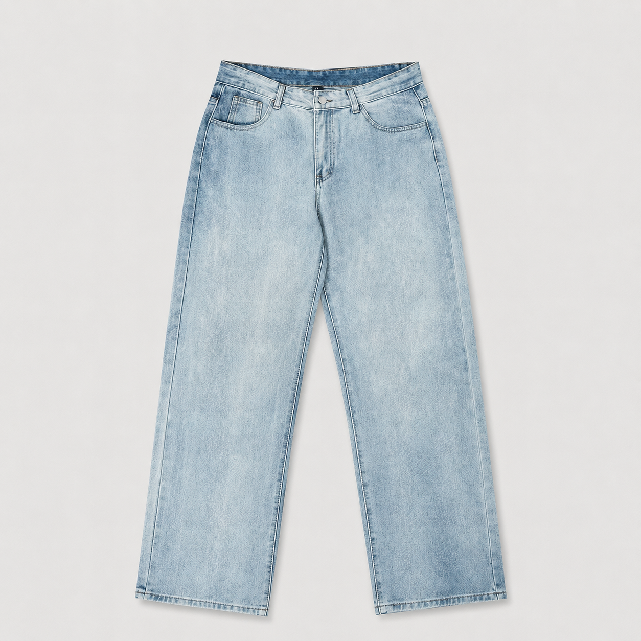 Loose Vintage Spider Web Embroidered Jeans For Men
