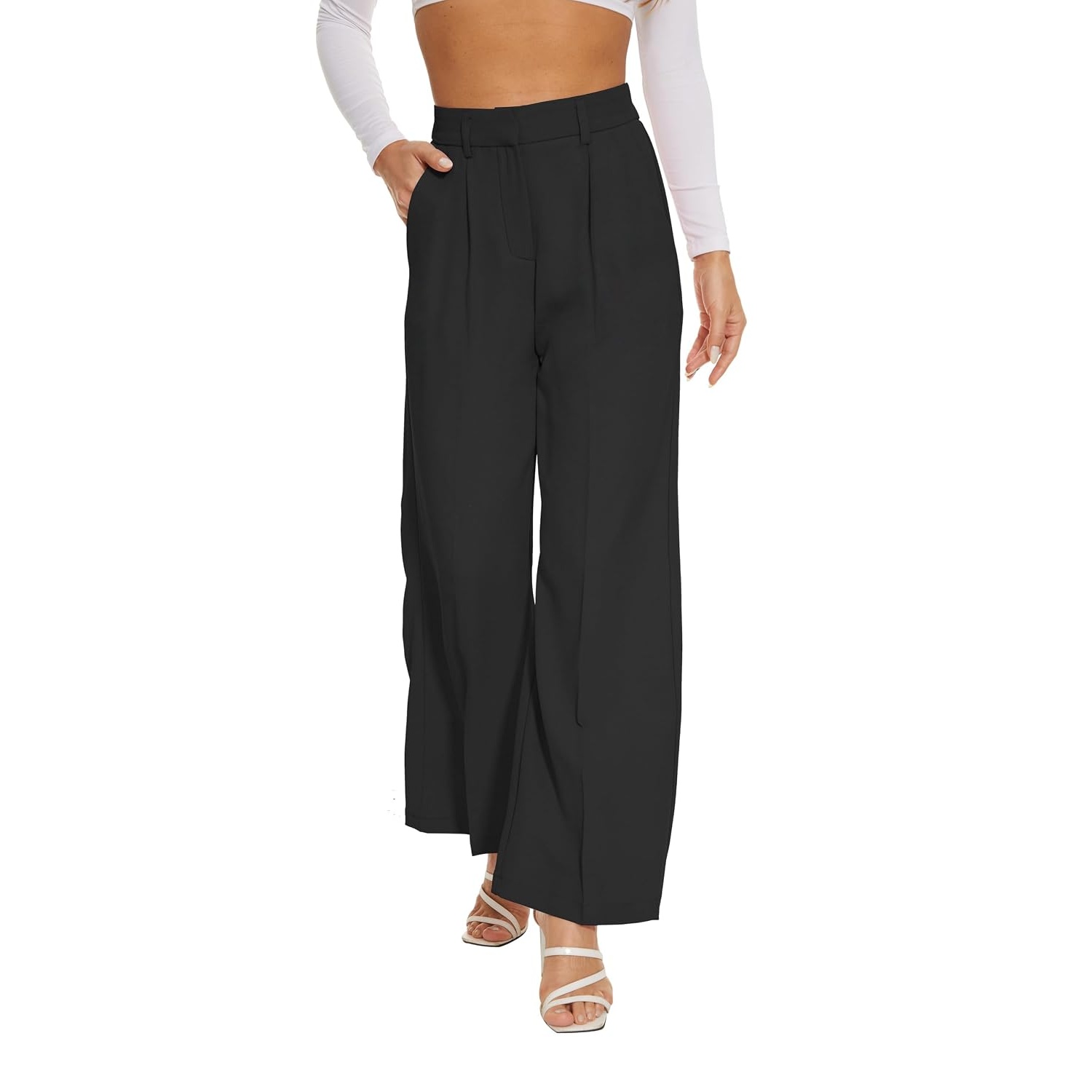 Stretchy Loose Casual Pants With Elastic Waistband For Women