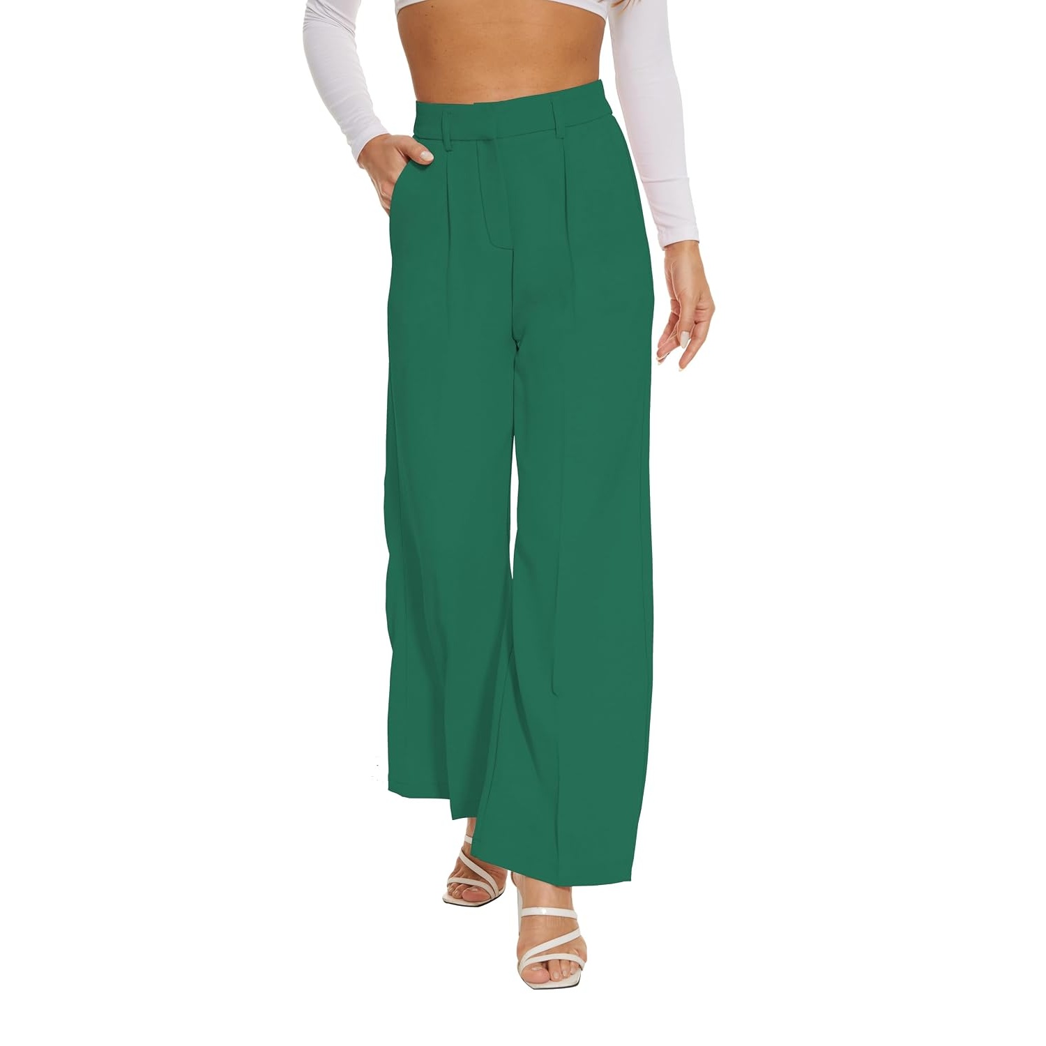 Stretchy Loose Casual Pants With Elastic Waistband For Women