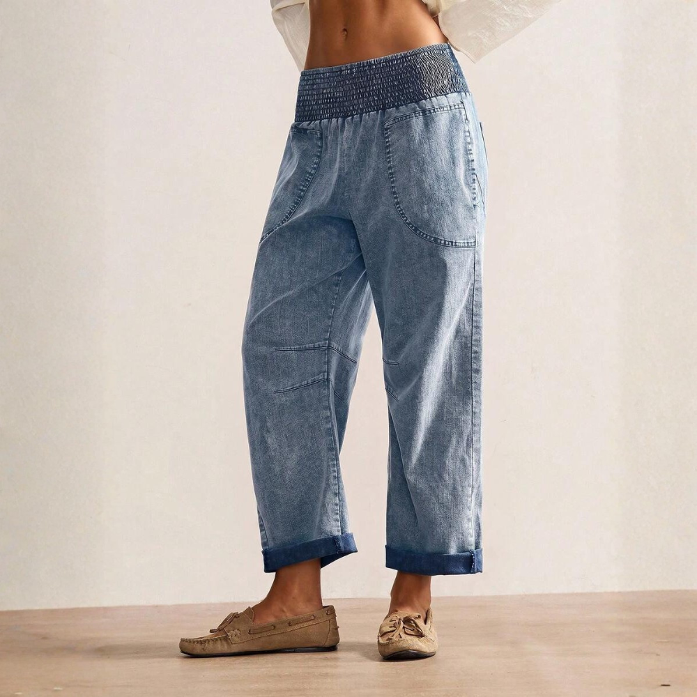 Vintage Themed Casual Long Trousers For Women