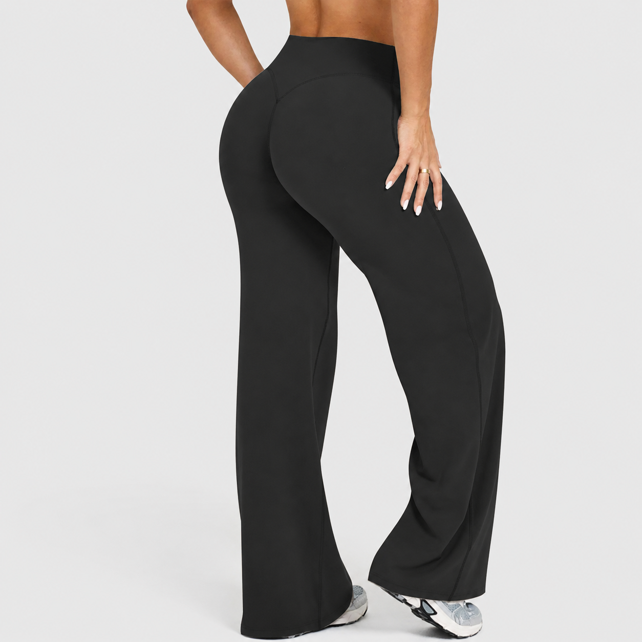 Casual Comfortable Wide Leg Knitted Sports Pant For Women