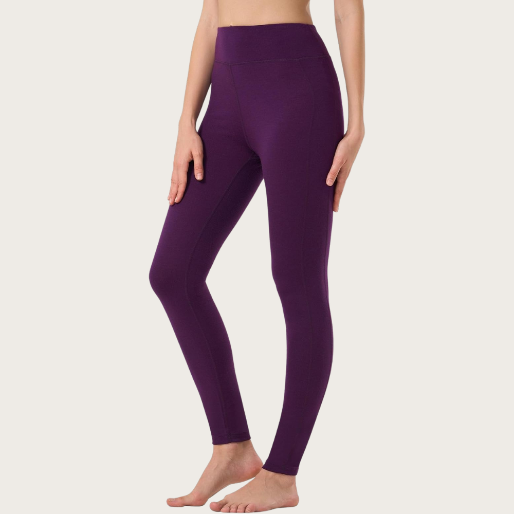 Women Soft Base Wool Layer Thermal Leggings Pants For Hiking And Skiing