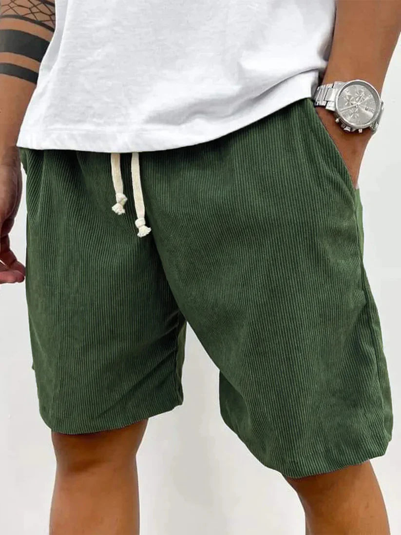 Casual Corduroy With Adjustable Drawstring Lightweight Shorts-My Comfy Pant