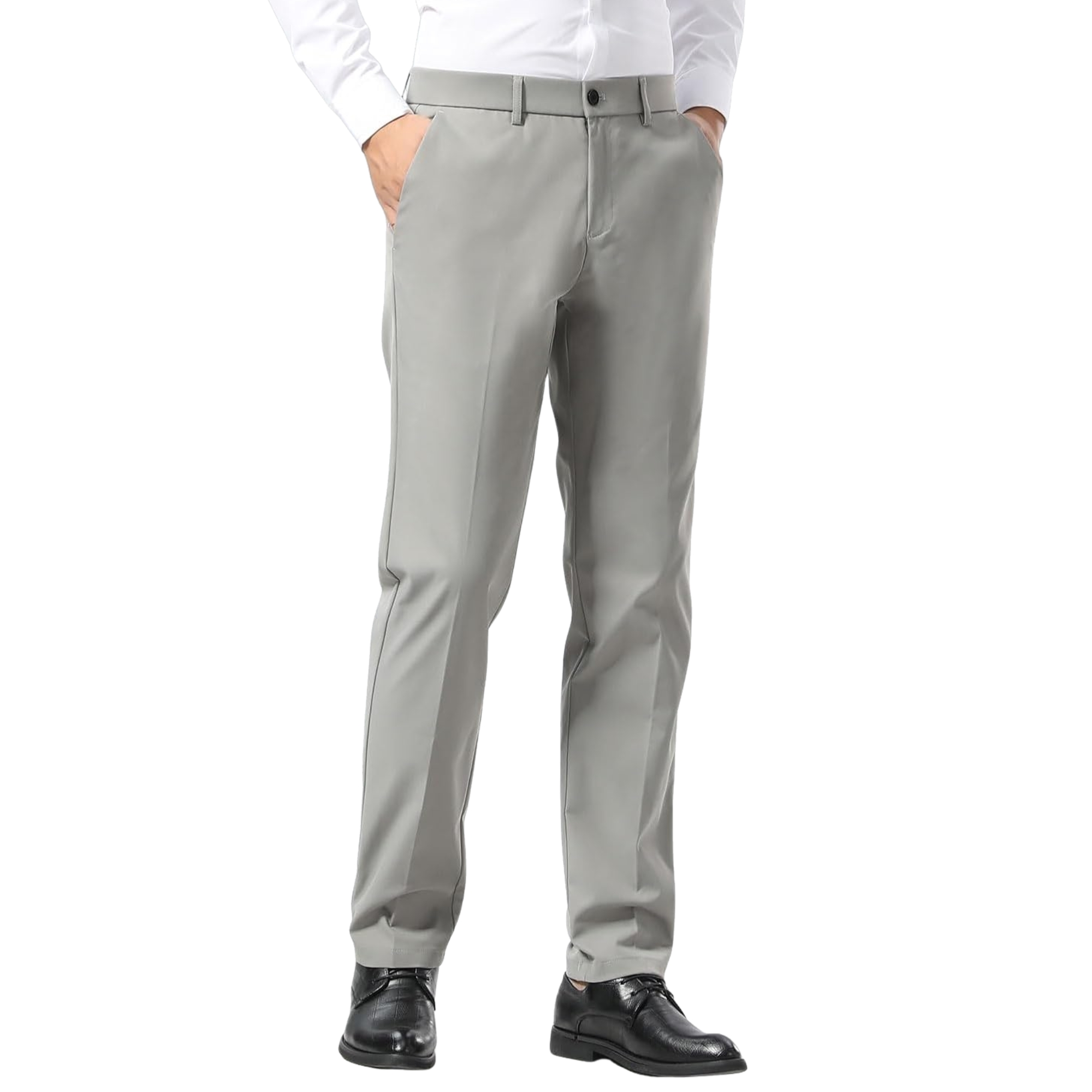 Men's Slim Fit Dress Pants Stretch Khaki Pants Wrinkle Free