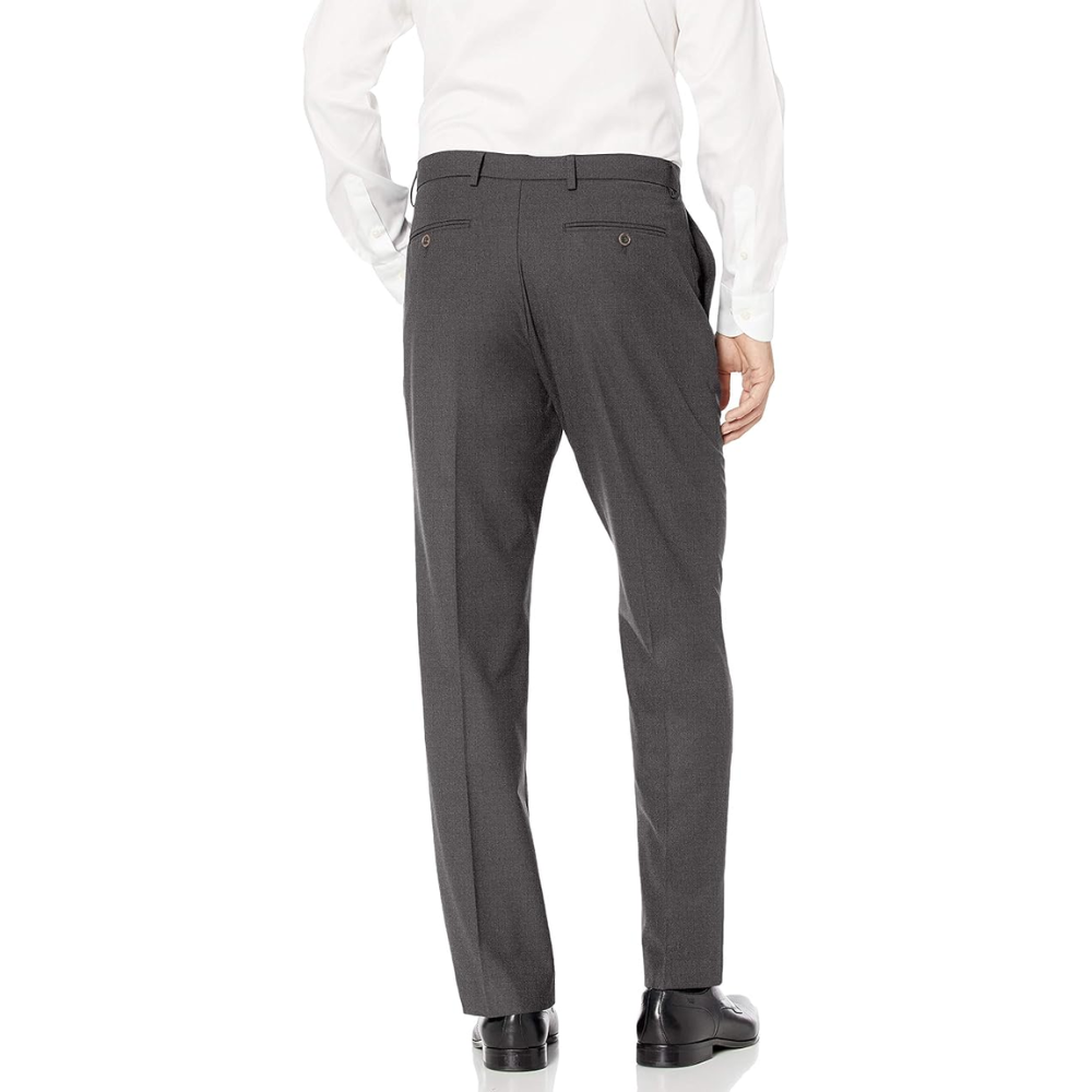 Classic Fit Dress Pants With Wrinkle Resistant Stretch For Men