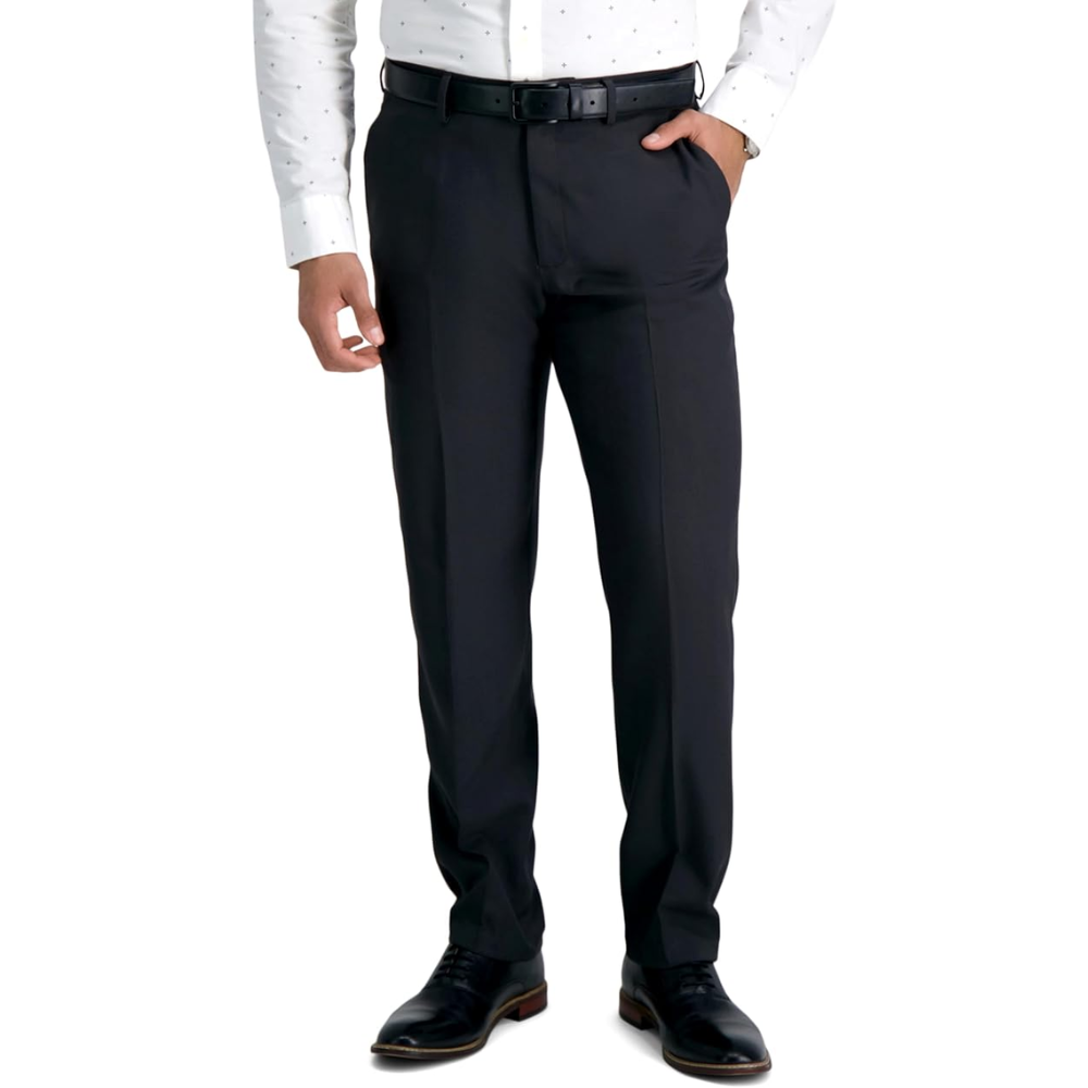 Straight Fit Dress Pants With Flat Front Style For Men