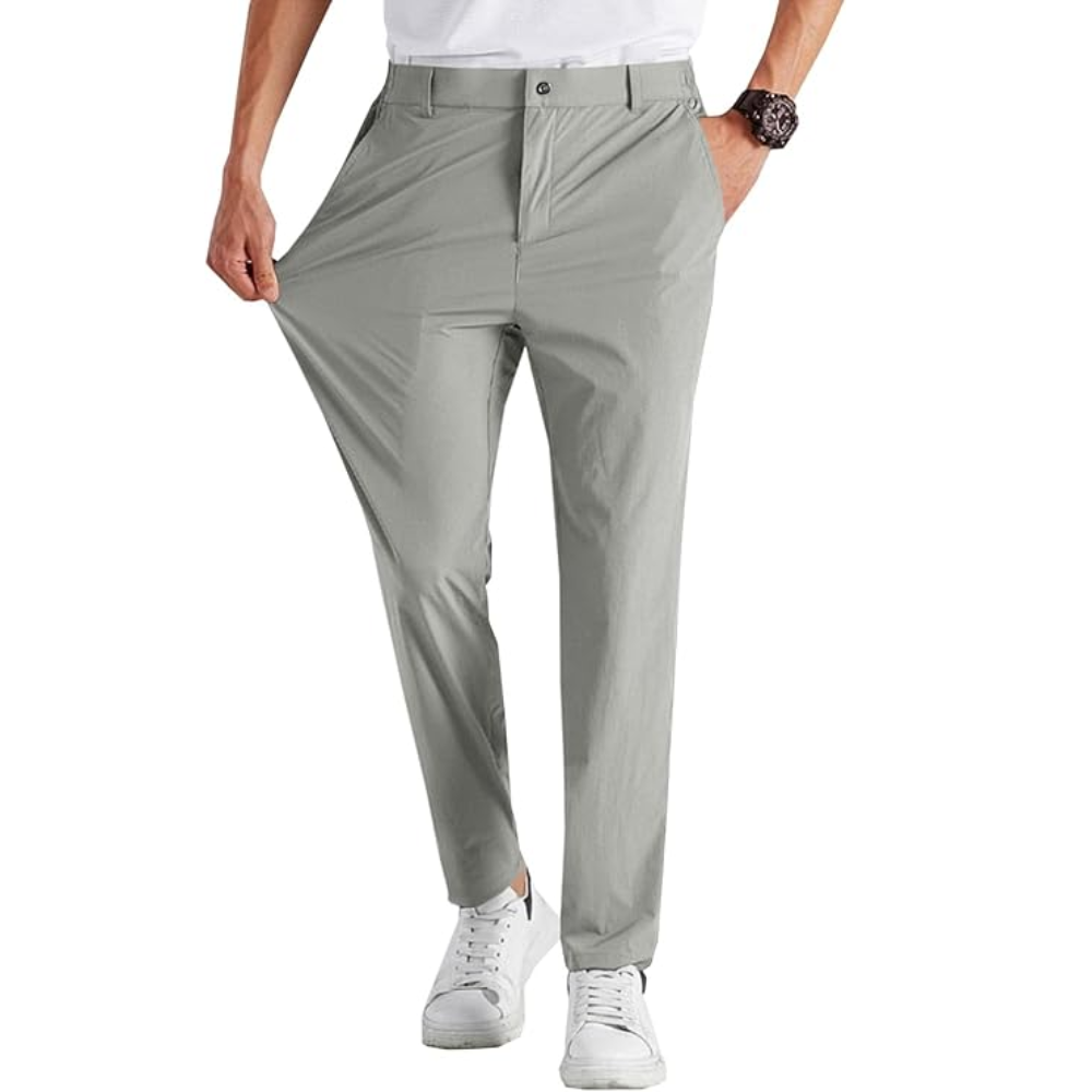 Slim Fit Golf Pants With Stretch Comfort And Cropped Style For MenSlim Fit Golf Pants With Stretch Comfort And Cropped Style For Men - Image 10