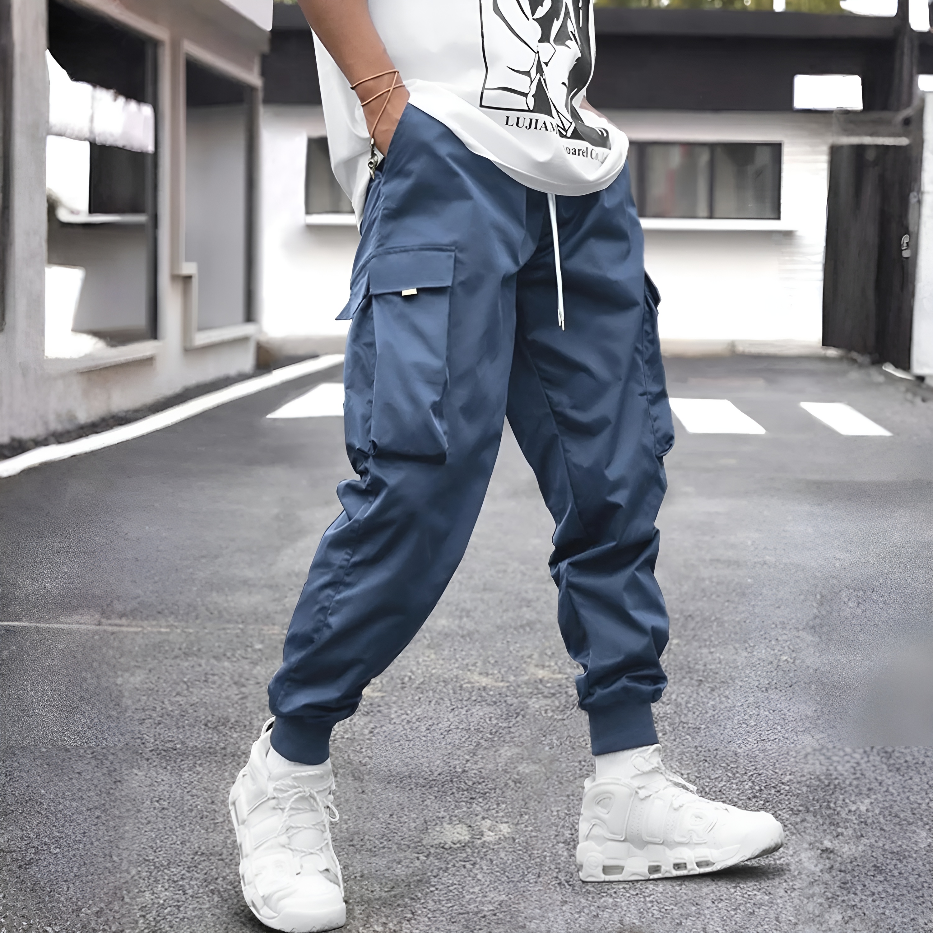 Cargo Pants With Flap Pocket For Men 