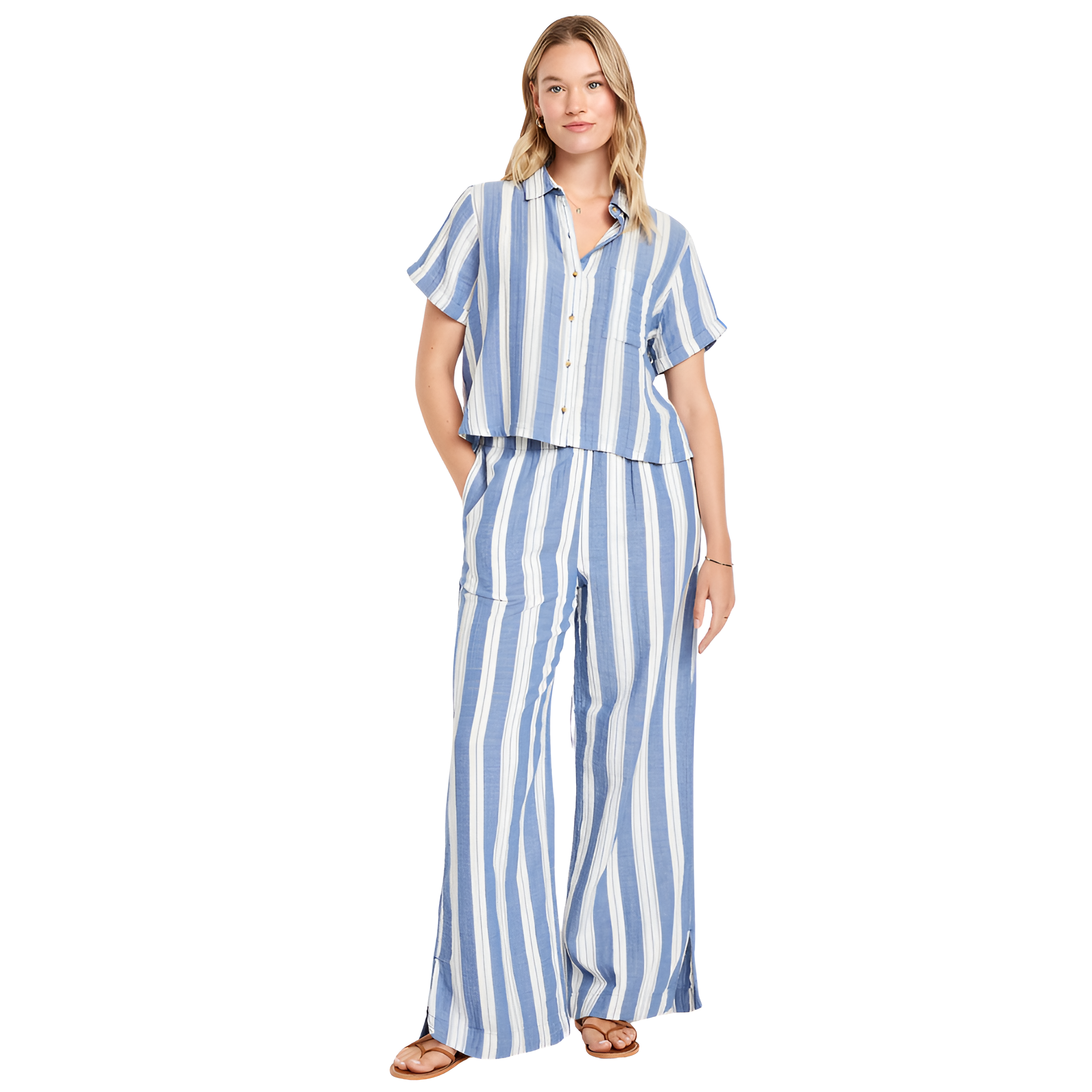 High Rise Crinkle Gauze Super Wide Pants-My Comfy Pant