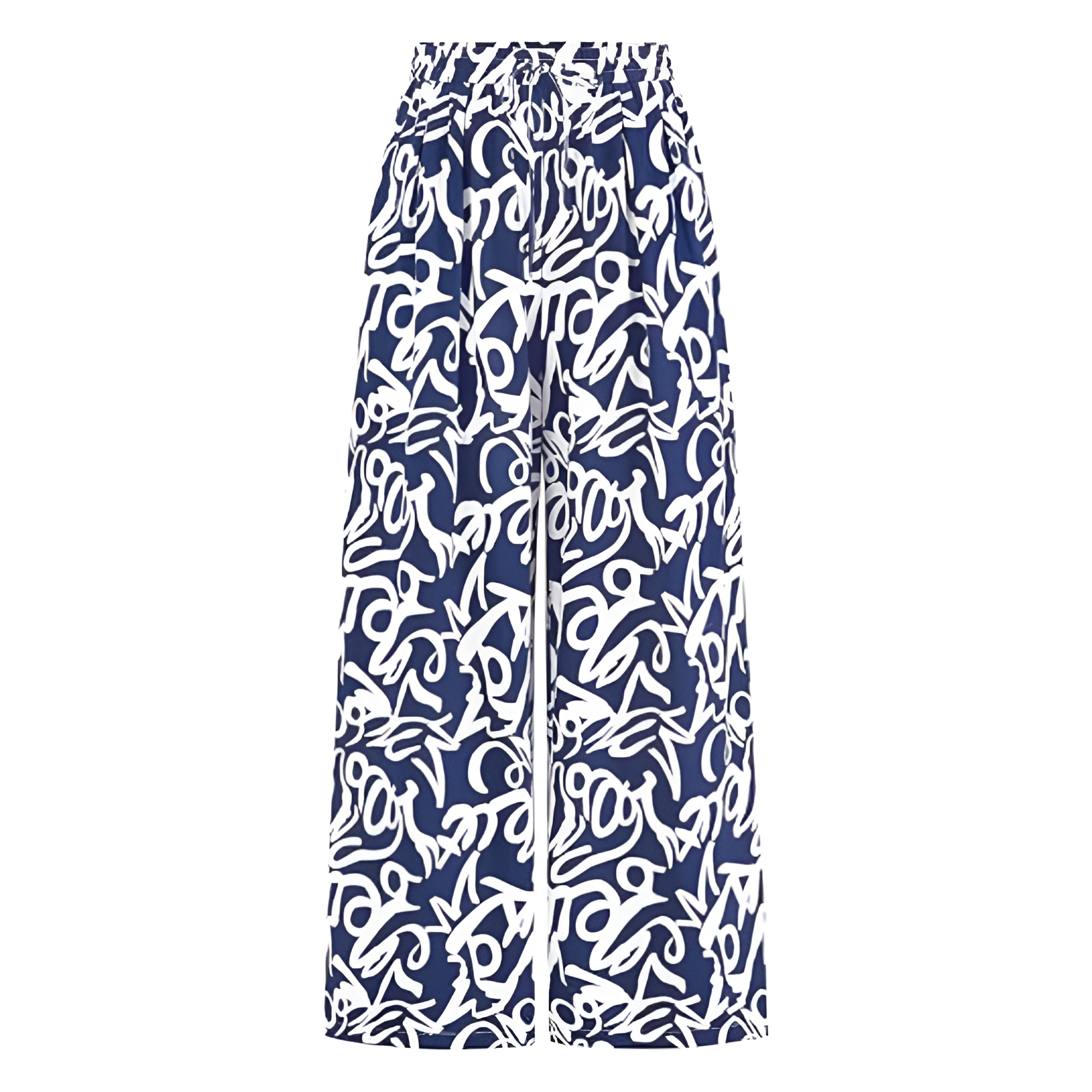 Wide Vertical Patterned Palazzo Pants For Women