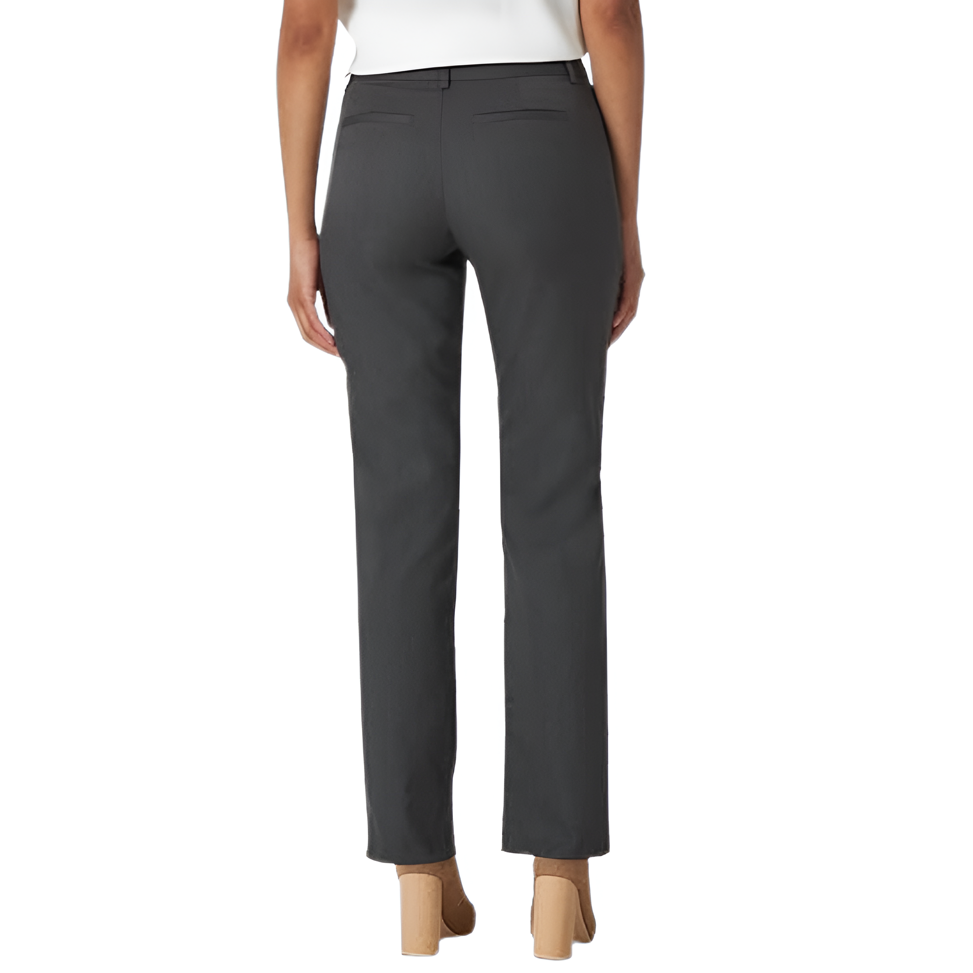 Comfortable Mid Rise Work Trousers For Women 