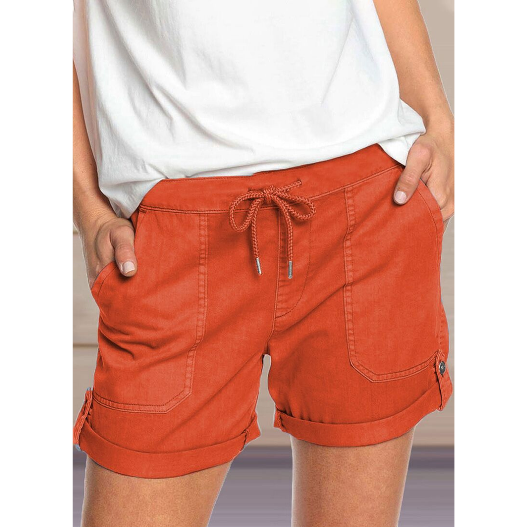 Solid Color Straight Leg Casual Shorts-My Comfy PantSolid Color Straight Leg Casual Shorts - Image 10