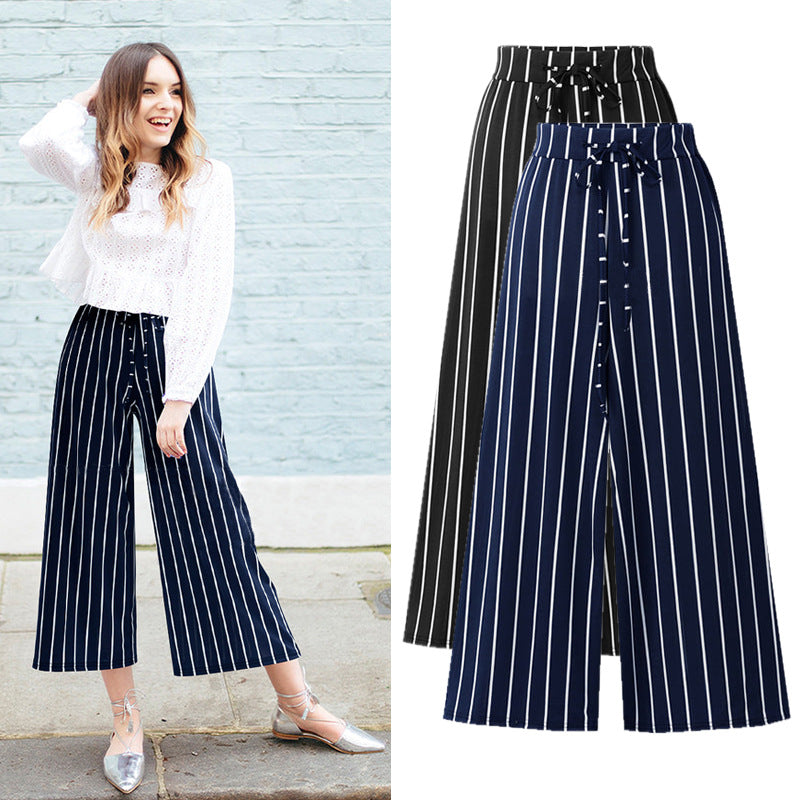 High-Waisted Black Thin Cropped Trousers For Women-My Comfy Pant