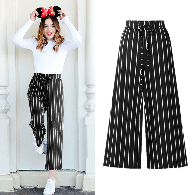 High-Waisted Black Thin Cropped Trousers For Women-My Comfy Pant