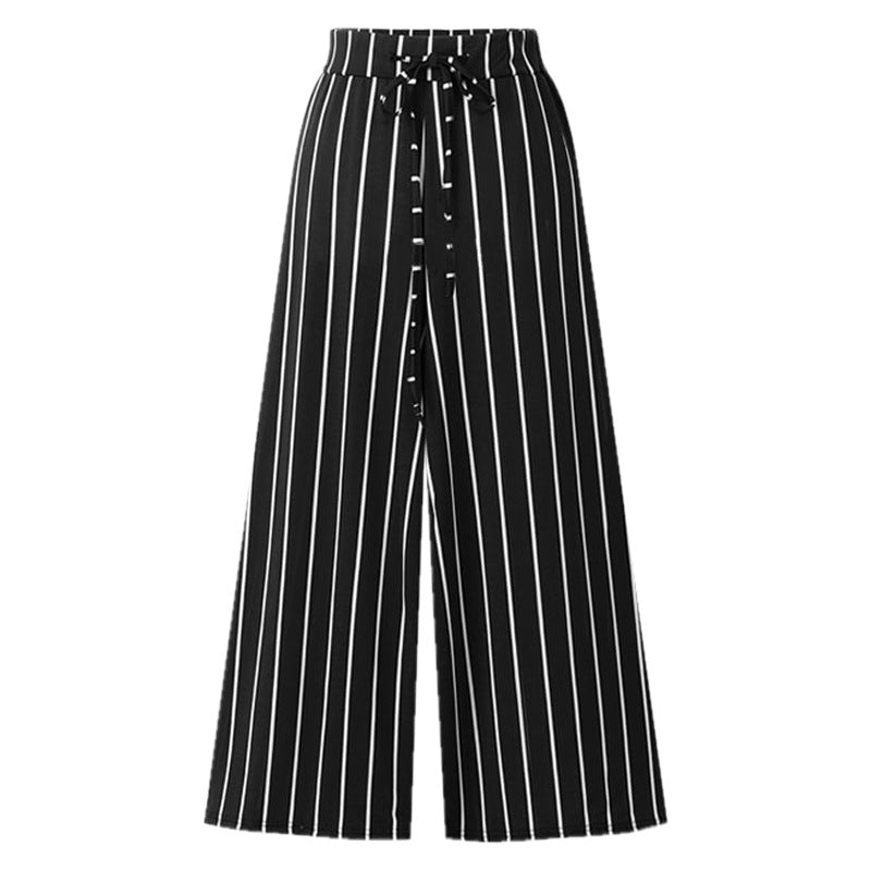 High-Waisted Black Thin Cropped Trousers For Women-My Comfy Pant