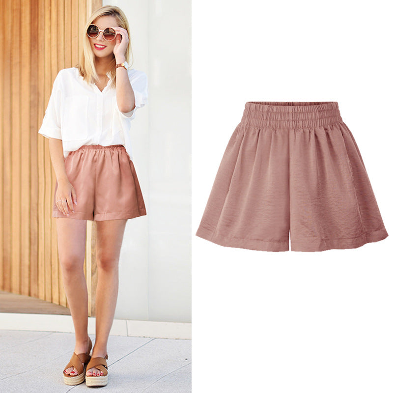 Ice Silk Wide Leg Thin Shorts-My Comfy Pant