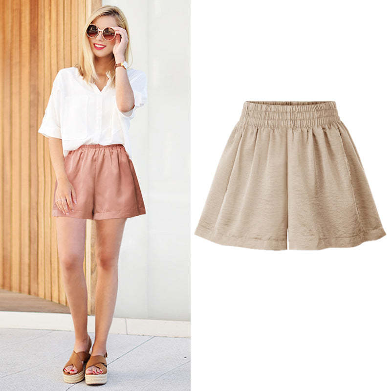 Ice Silk Wide Leg Thin Shorts-My Comfy Pant