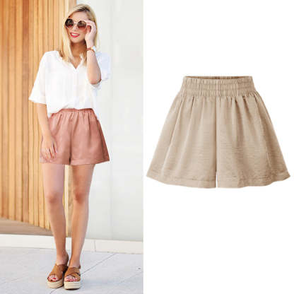 Ice Silk Wide Leg Thin Shorts-My Comfy Pant
