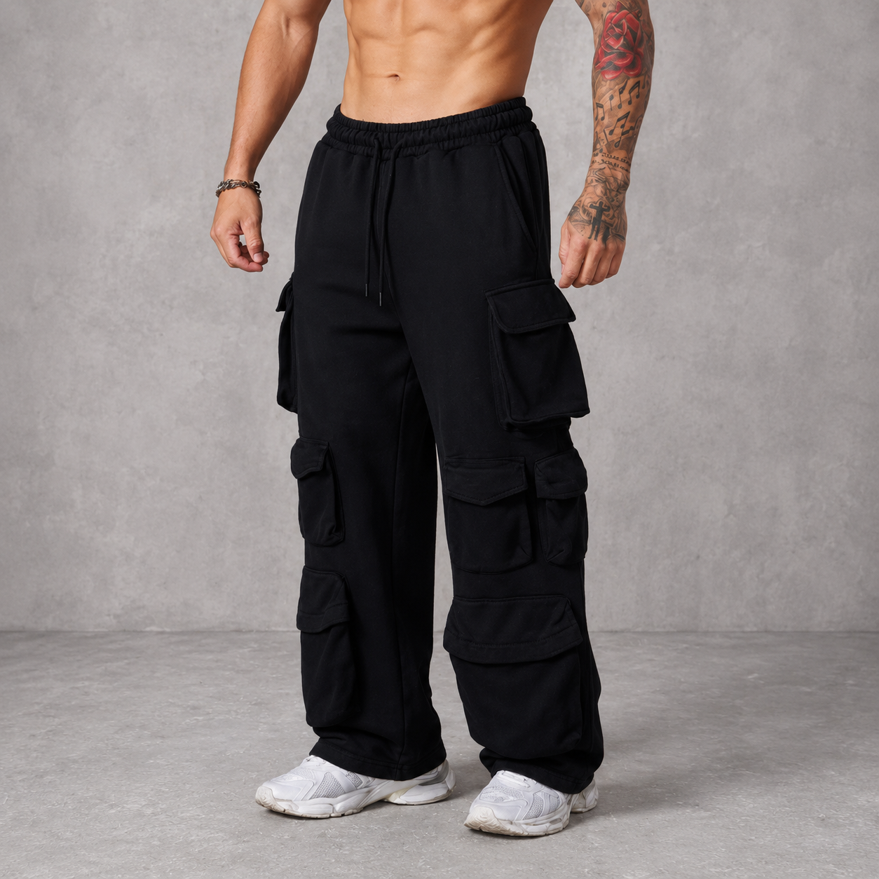 Casual Cargo Sweatpants With Pocket For Men