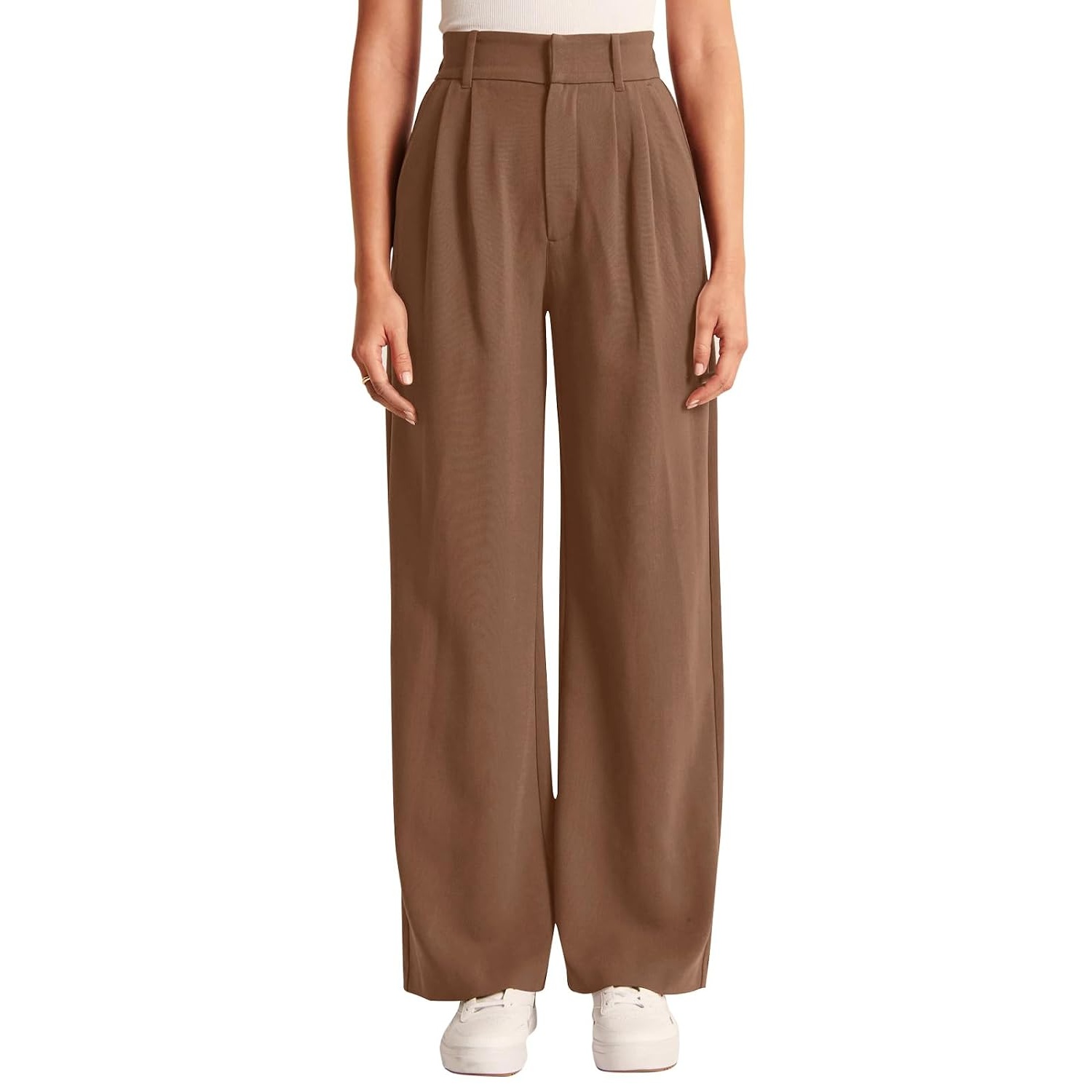 Solid Casual Pants With Pocket For Women