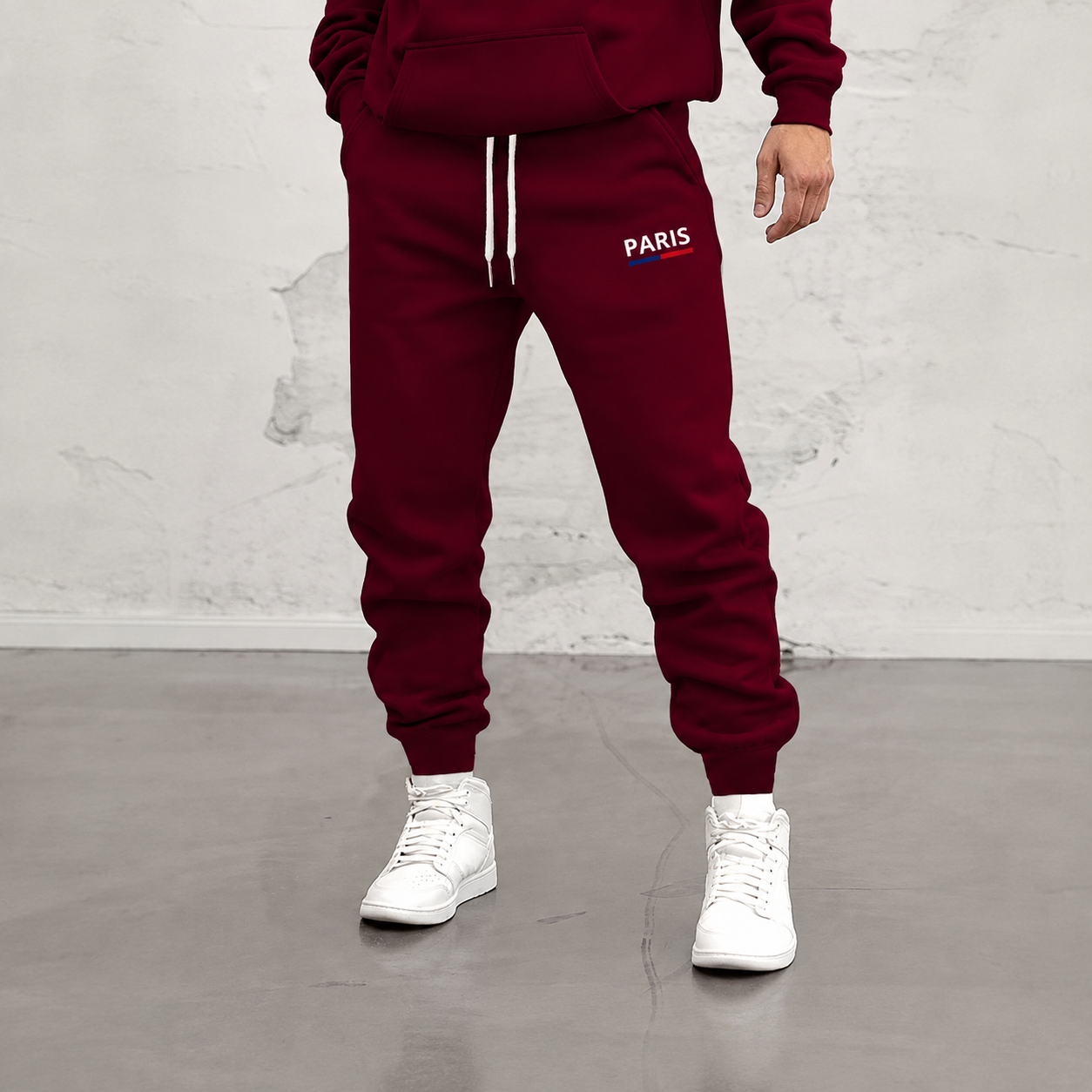 Pattern Print Drawstring Jogger Sweatpants For Running For Men