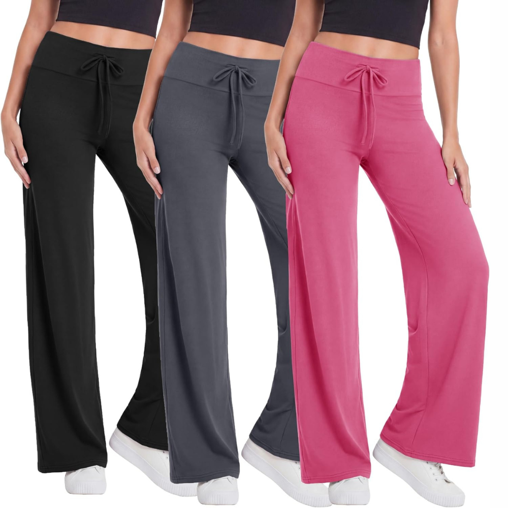 Pack Of 3 Palazzo Lounge Pants For Women
