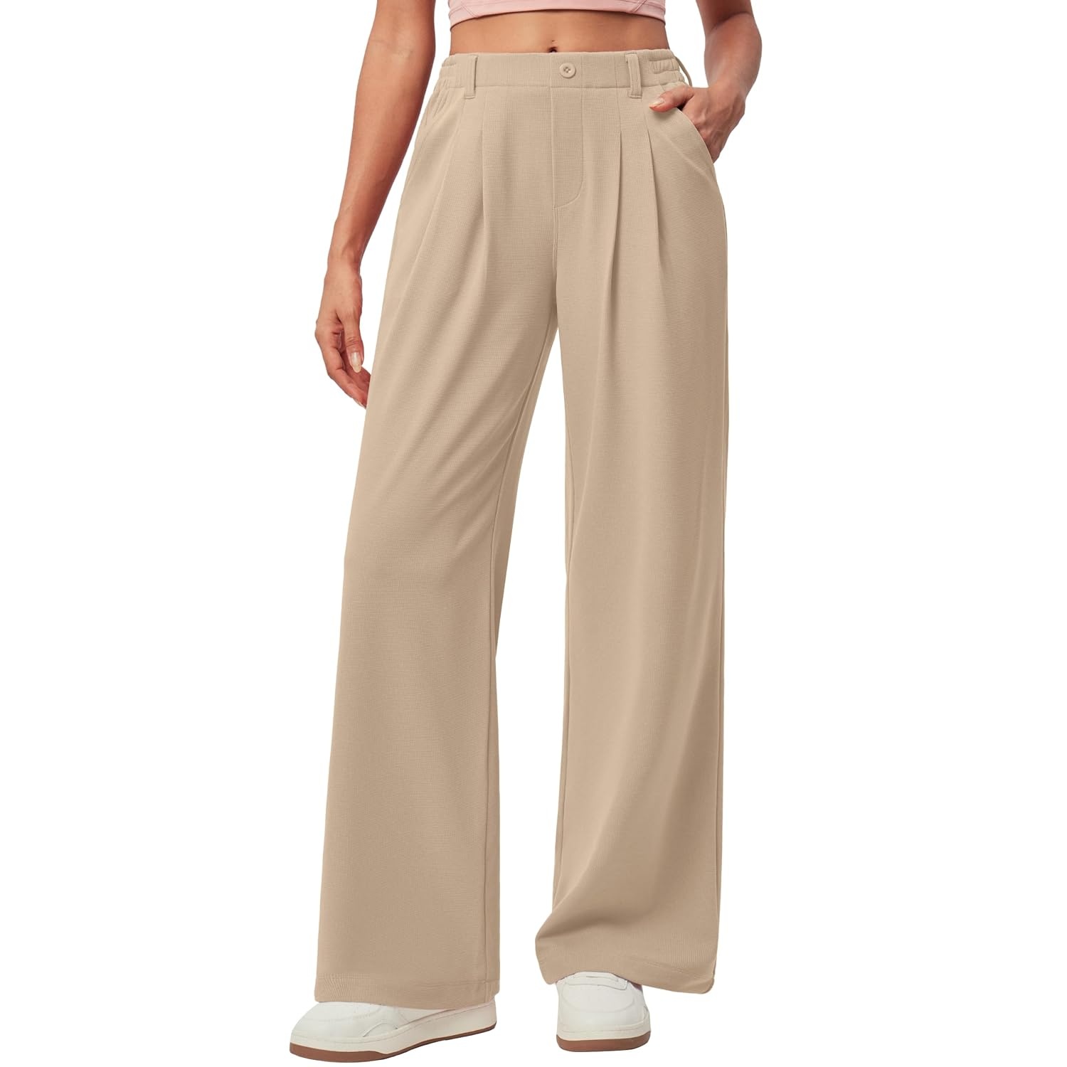 Stretchy Pull On Casual Pants For Women