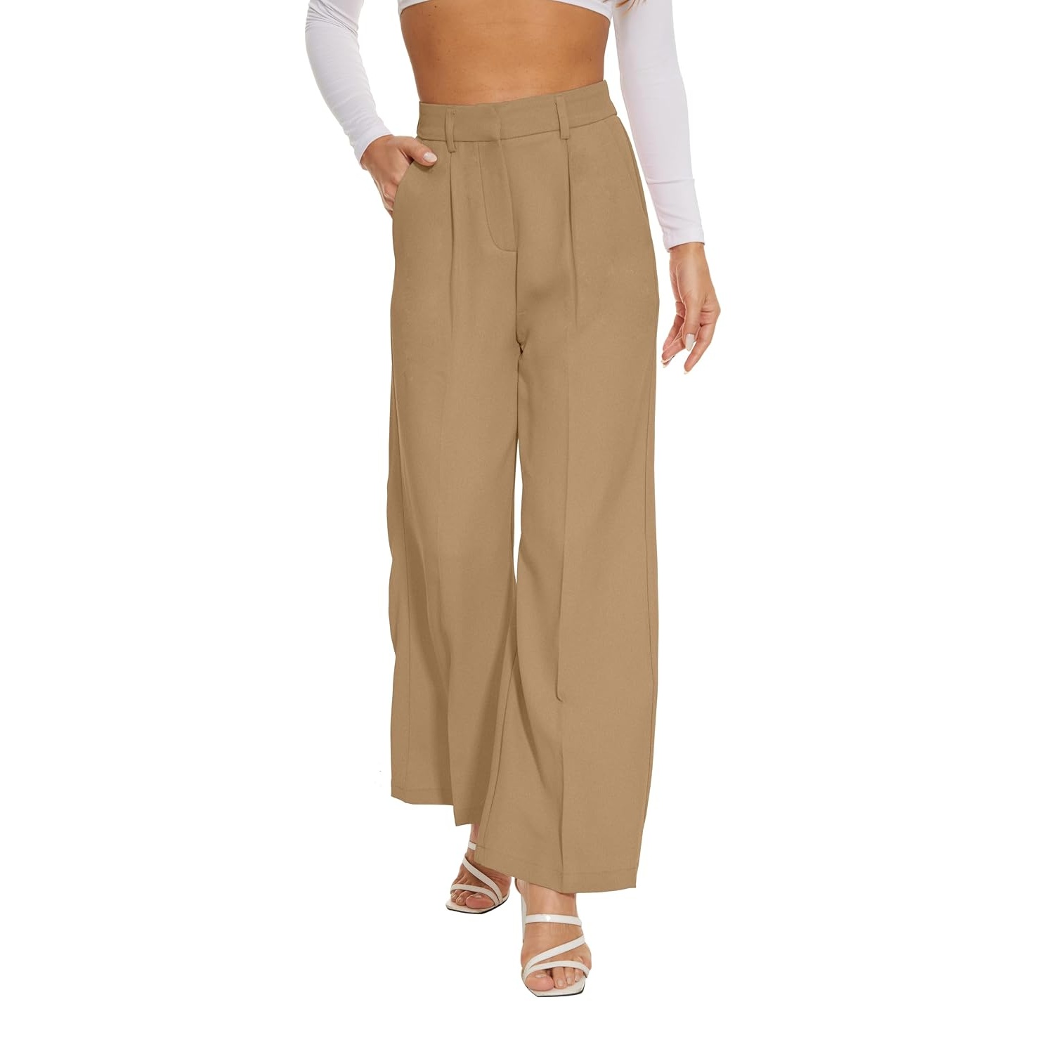 Stretchy Loose Casual Pants With Elastic Waistband For Women