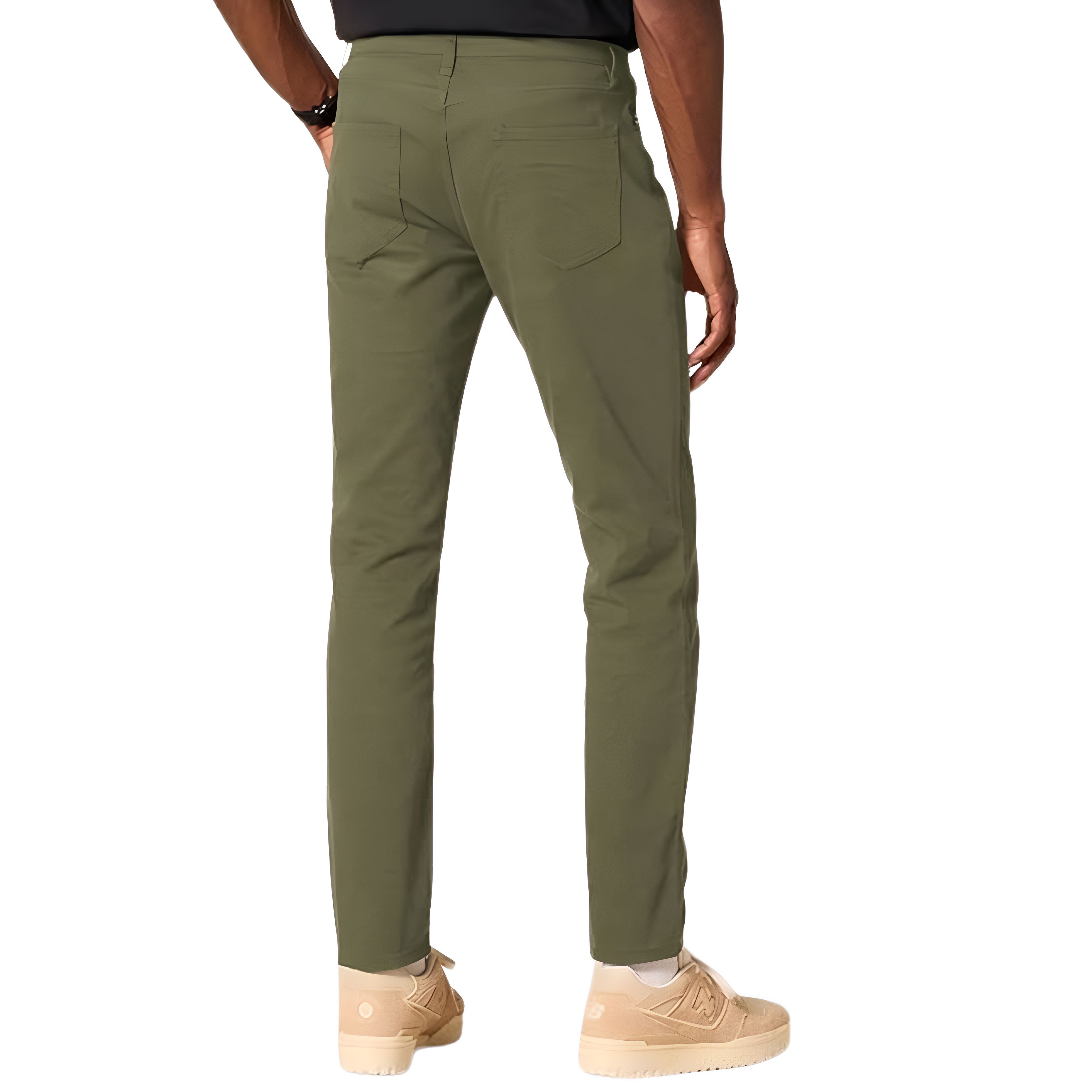 Stretch Twill Slim Fit Casual Pants With Five Pocket Design For Men