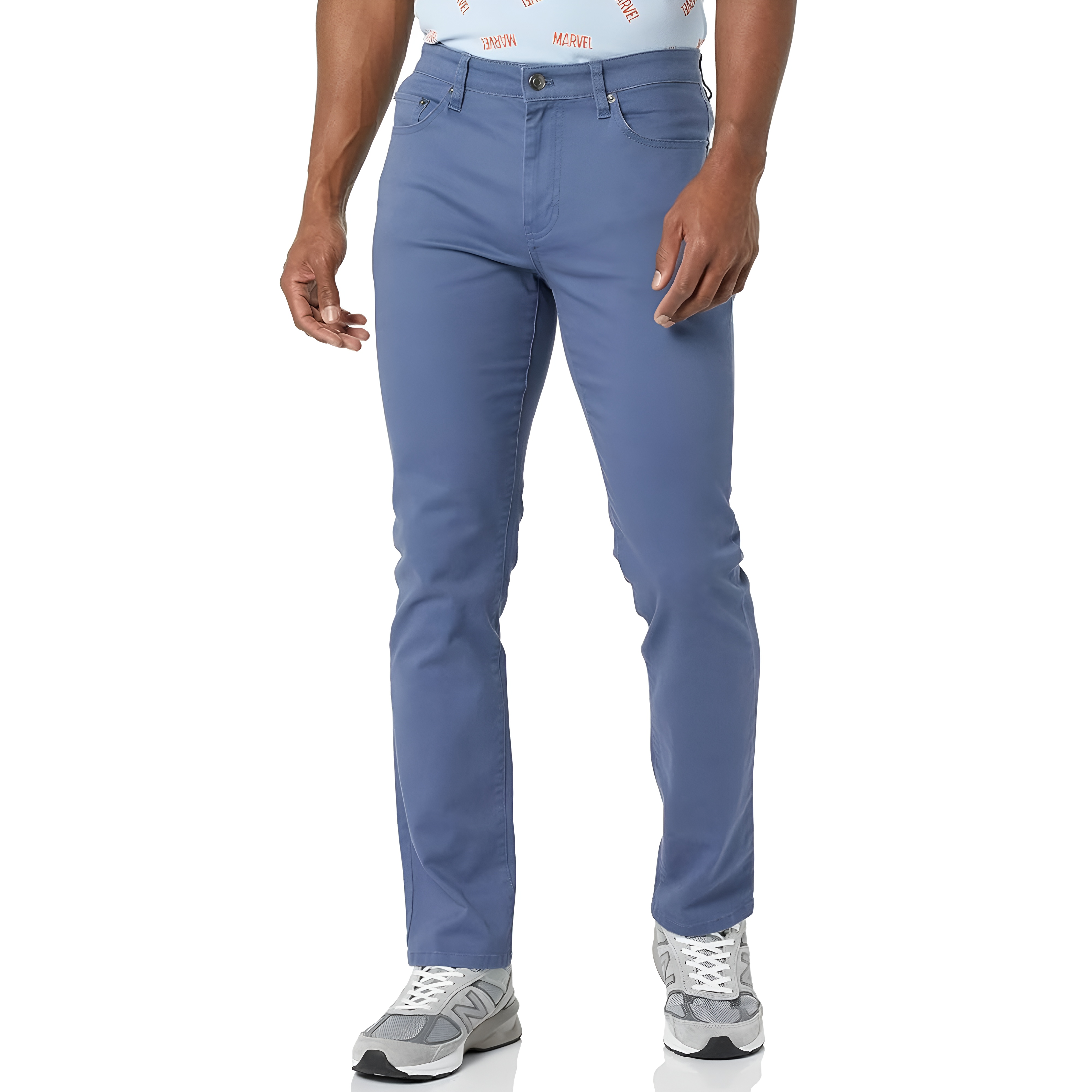 Stretch Twill Slim Fit Casual Pants With Five Pocket Design For Men