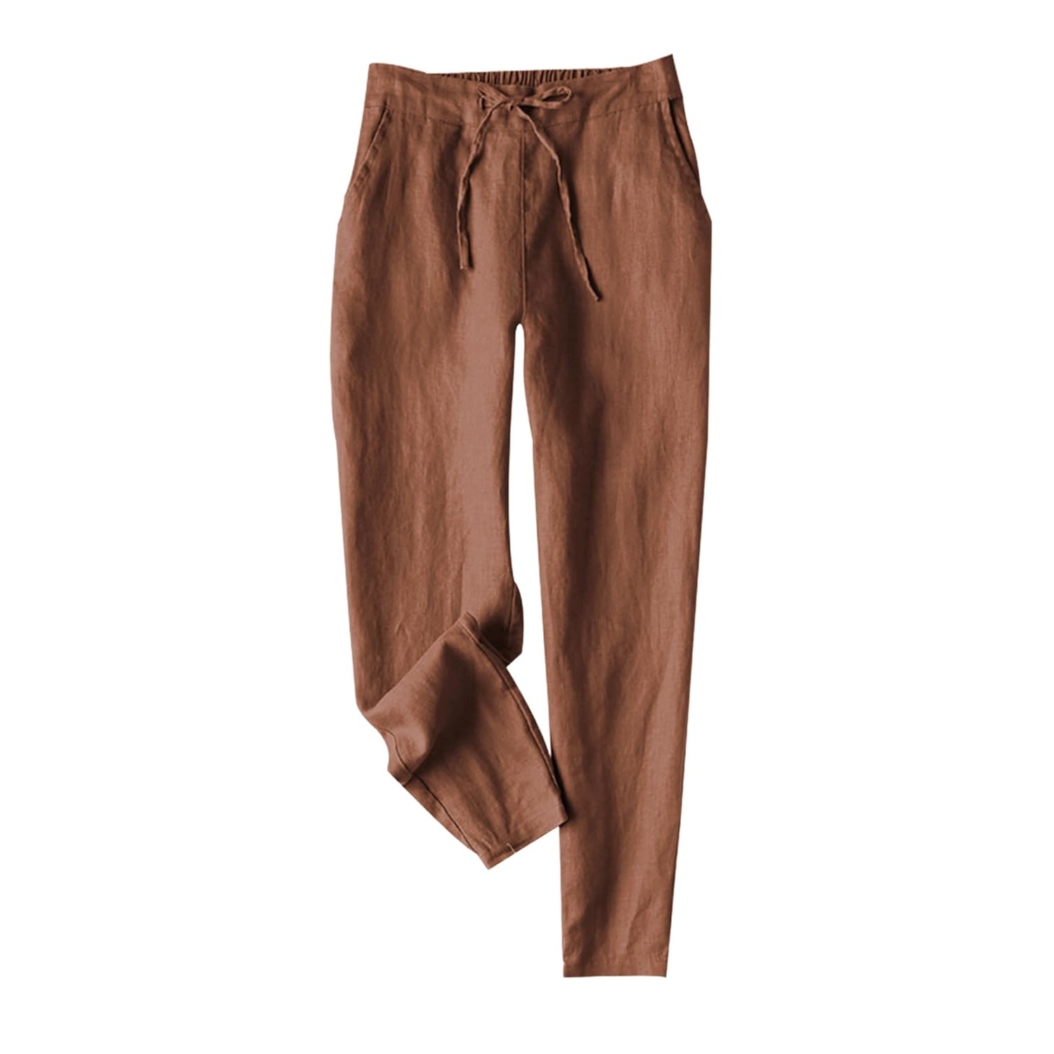 Summer Casual Drawstring Pants With Pockets