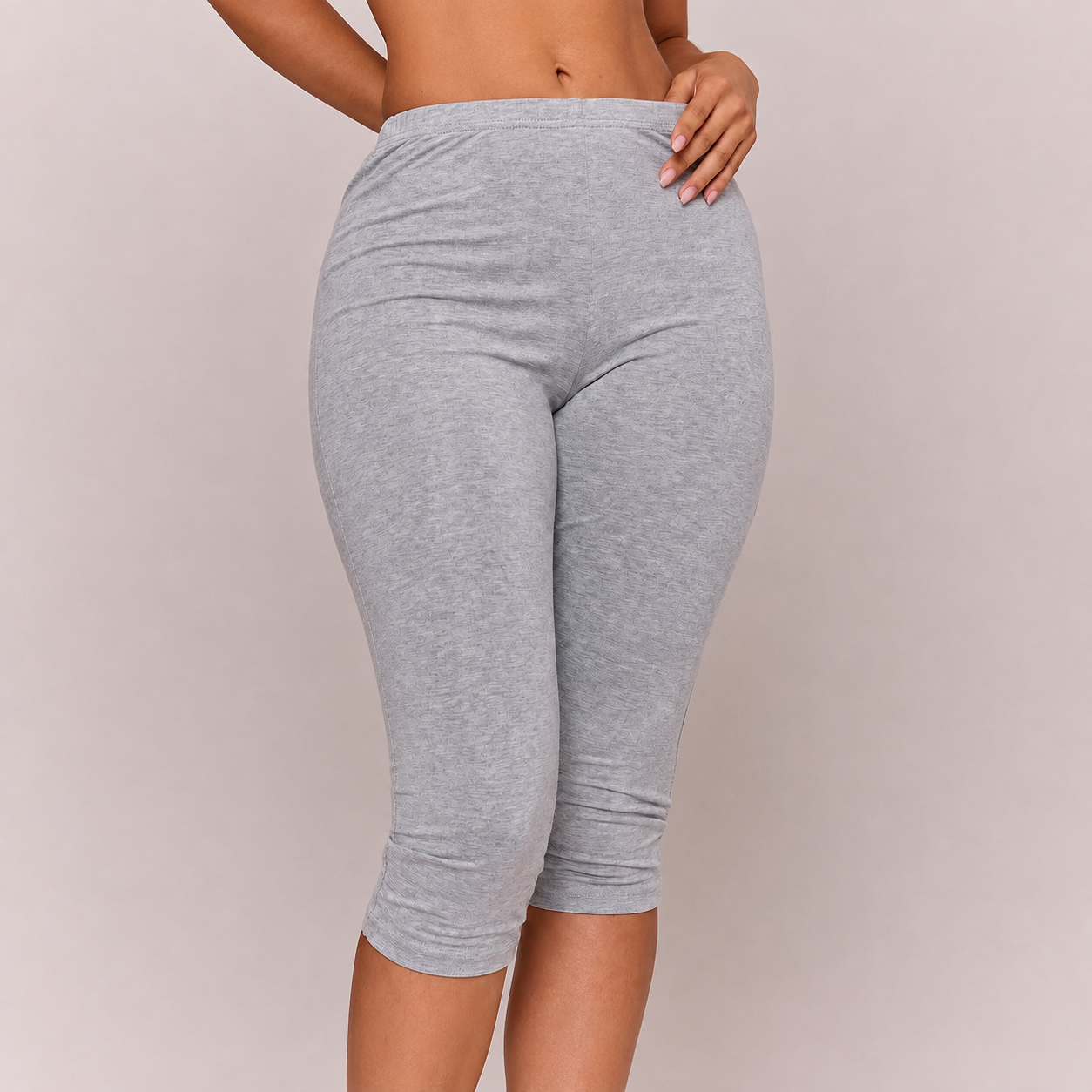Soft Touch Elasticated Capri Leggings For Women