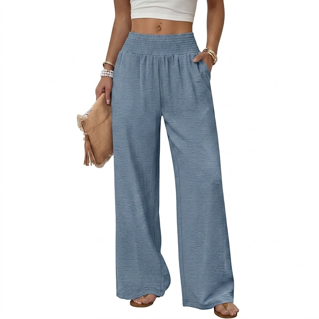 Casual Lounge Pants With Pockets And Flowy Trousers For Women