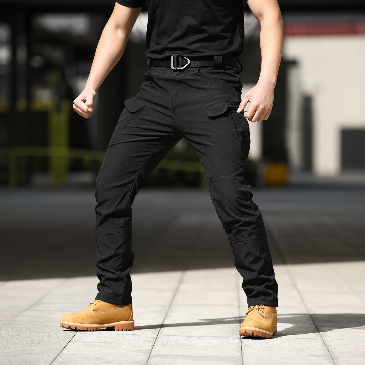 Stretch Cargo Work Pants With Multiple Pockets For Outdoor Men