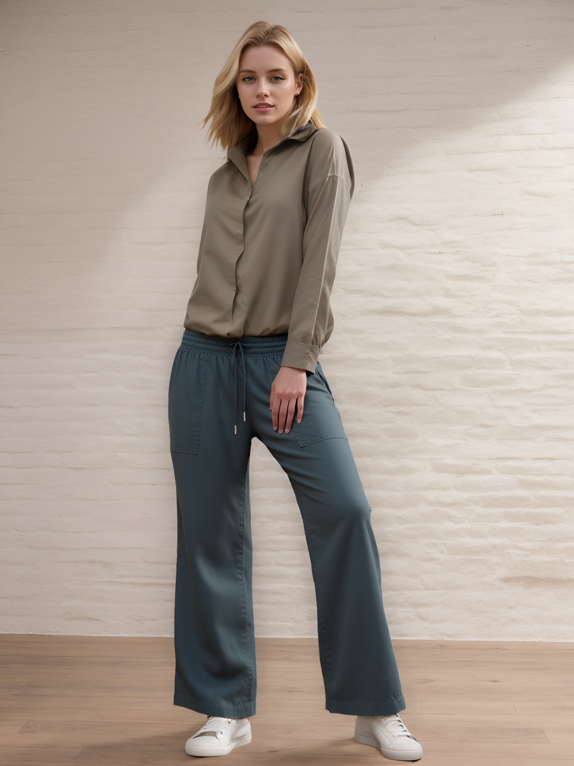 Women's Retreat Linen High Rise Wide Leg Pant-My Comfy Pant