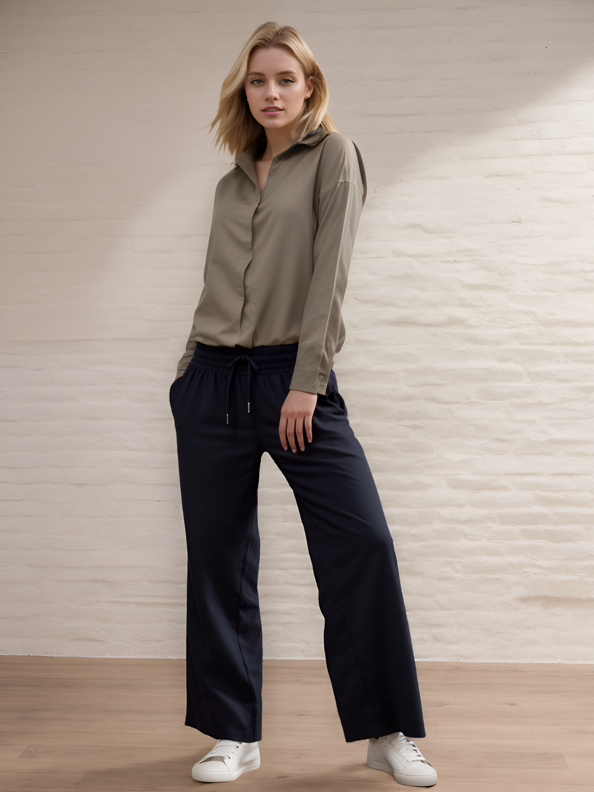 Soft Elastic Wide Length Pants-My Comfy Pant