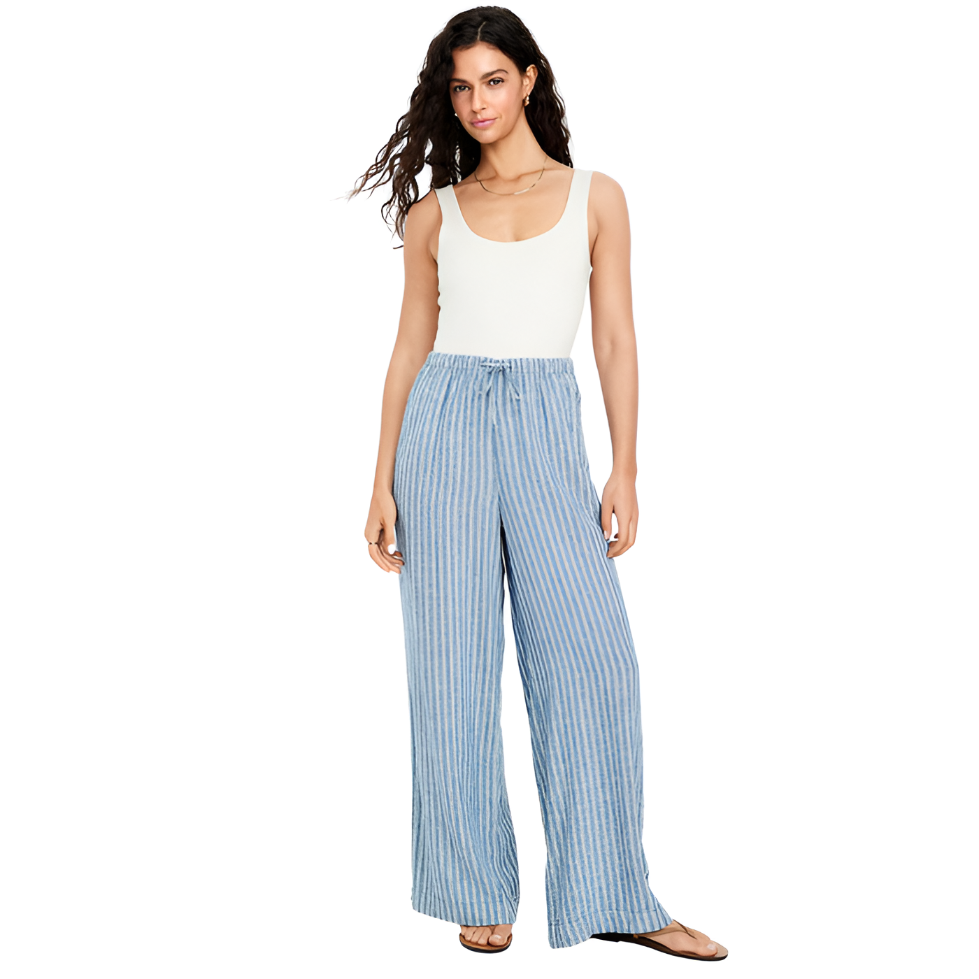 High Waisted Linen Blend Wide Leg Pants-My Comfy Pant