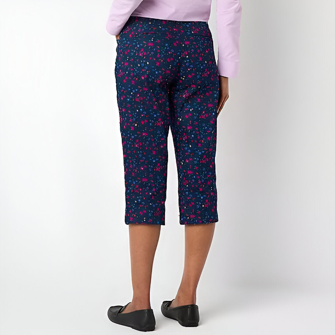 Women Mid Rise Capri Pant-My Comfy PantWomen Mid Rise Capri Pant - Image 2