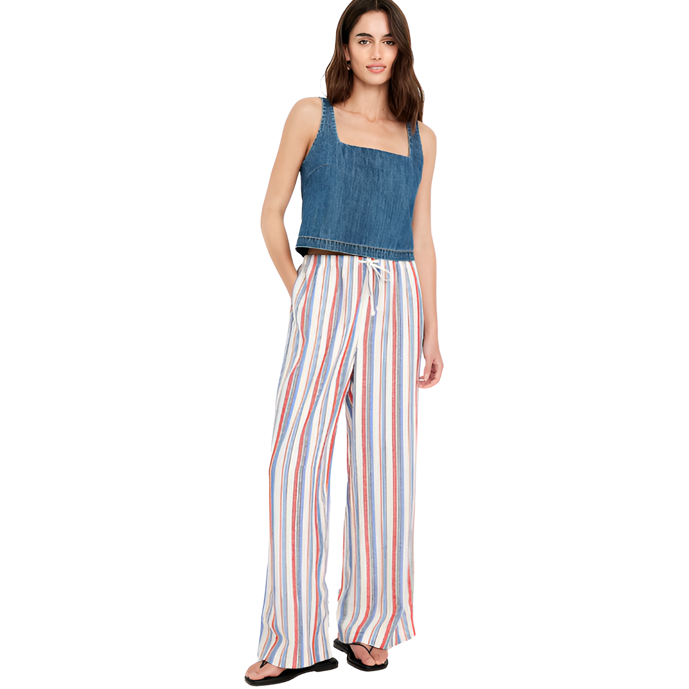 High Waisted Linen Blend Wide Leg Pants-My Comfy Pant