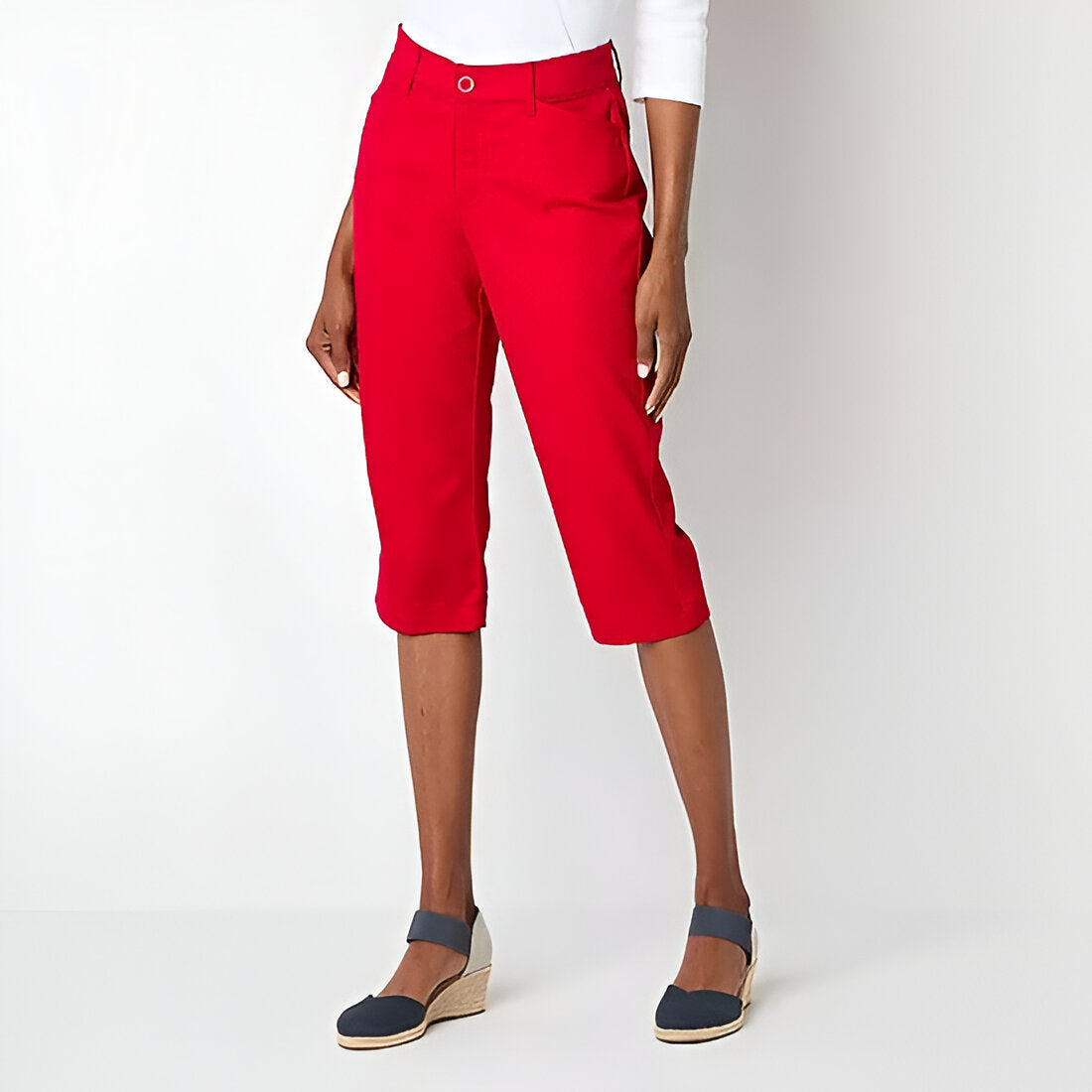 Secretly Slender Women Mid Rise Capri Pant-My Comfy Pant