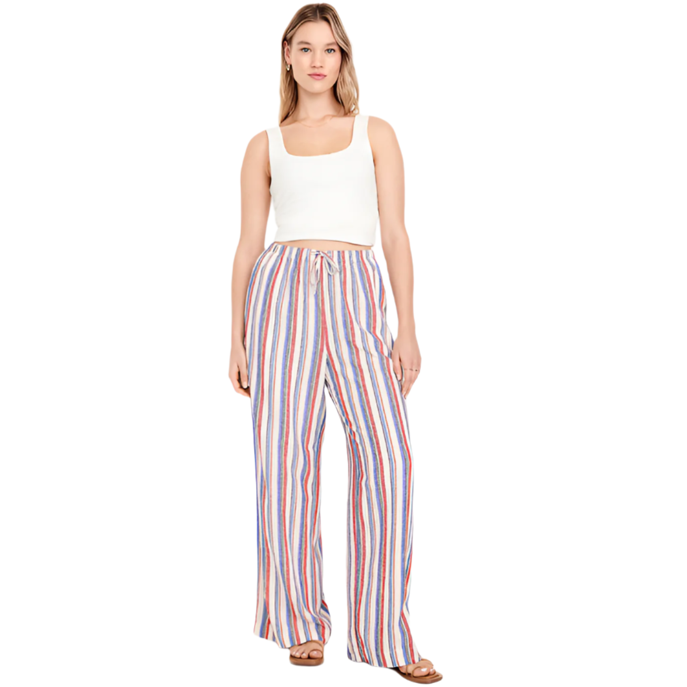 High Waisted Linen Blend Wide Leg Pants-My Comfy Pant