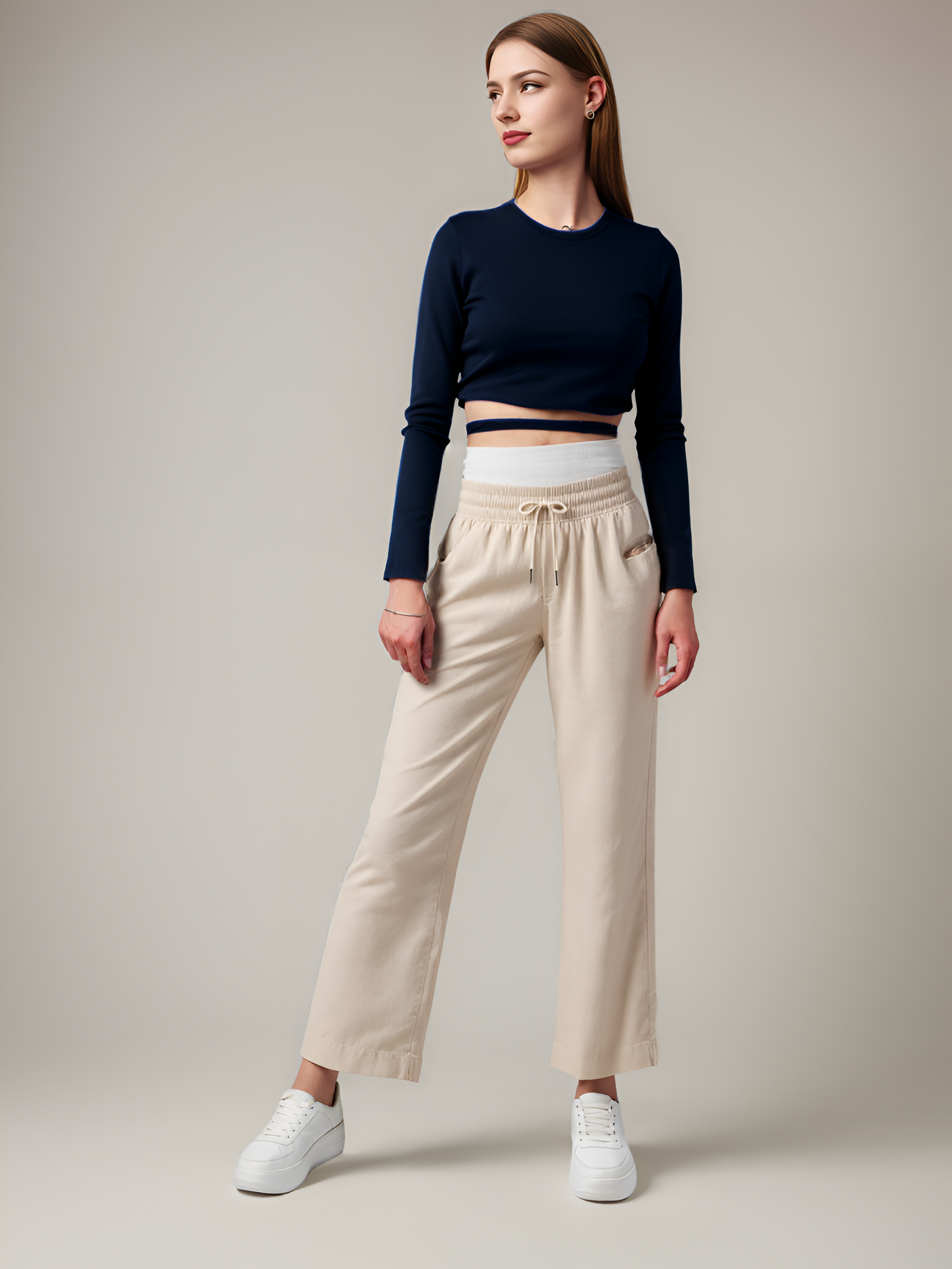 Soft Elastic Wide Length Pants-My Comfy Pant