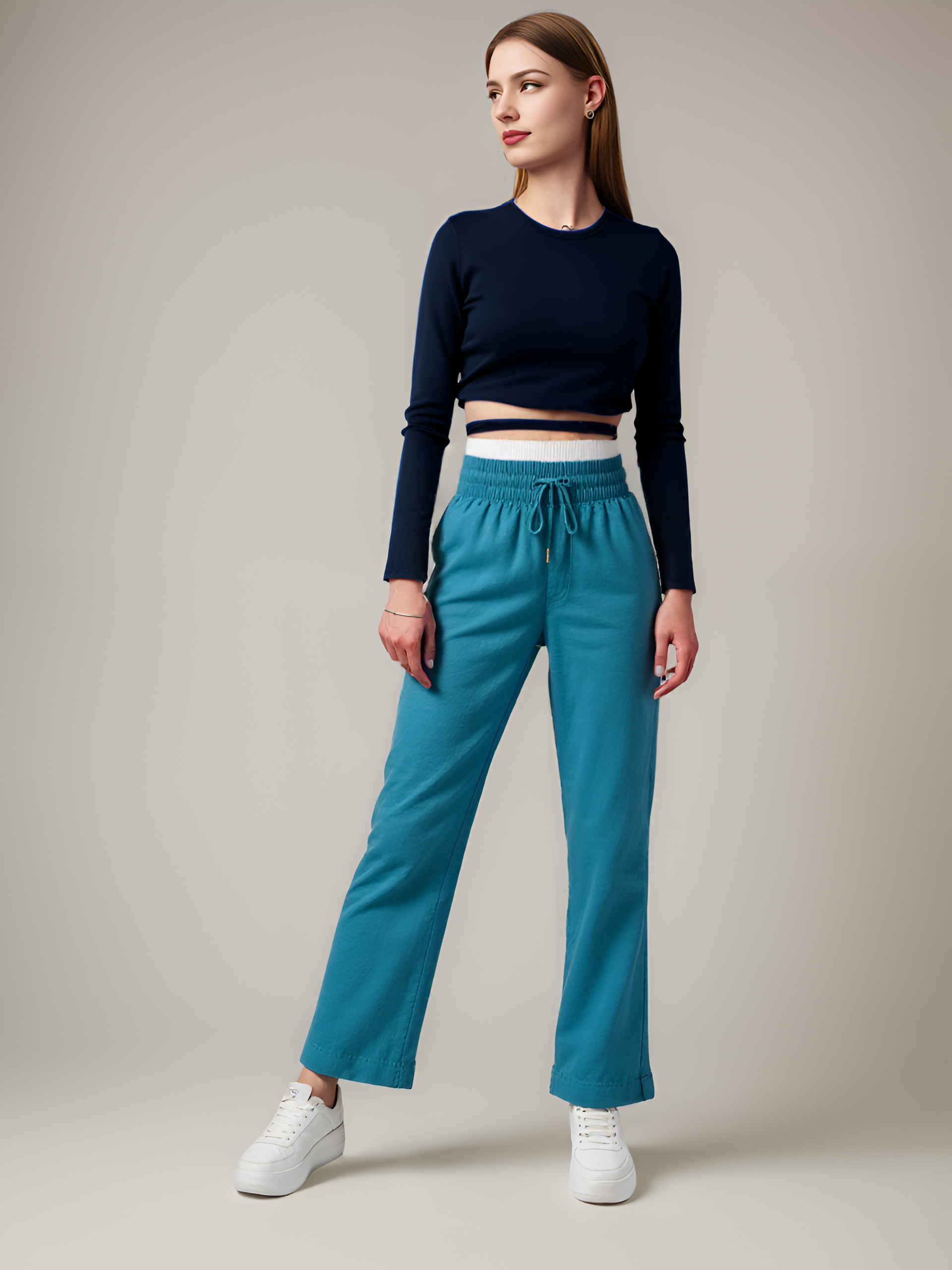 Soft Elastic Wide Length Pants-My Comfy Pant