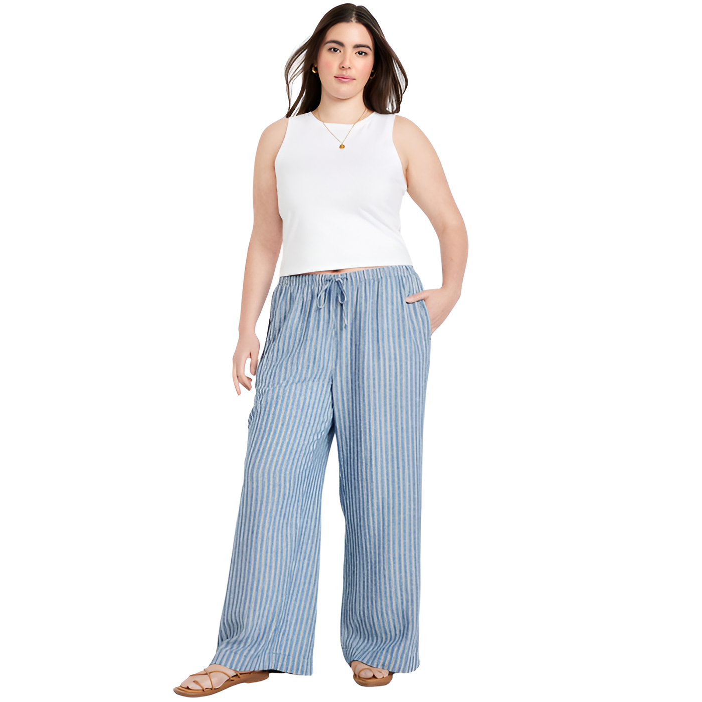 High Waisted Linen Blend Wide Leg Pants-My Comfy Pant