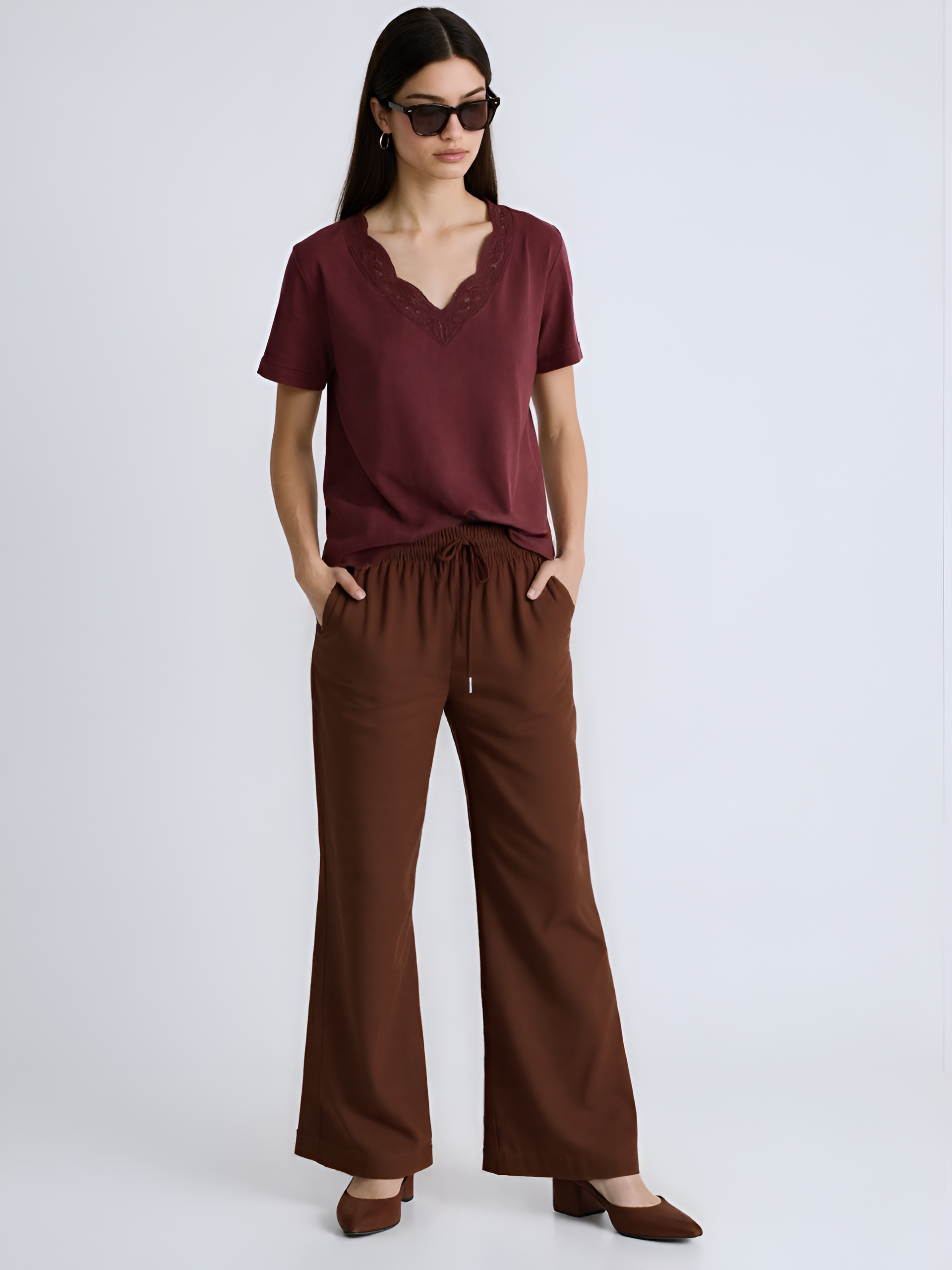 Soft Elastic Wide Length Pants-My Comfy Pant
